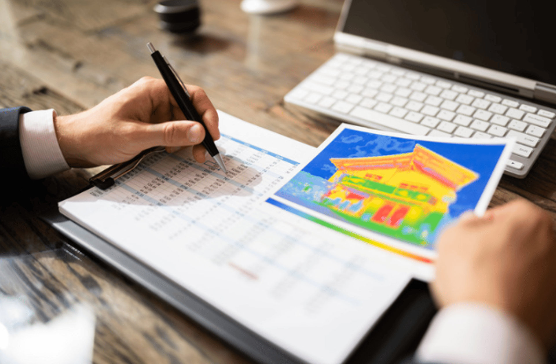 an abstract photo of a curved building with a blue sky in the background