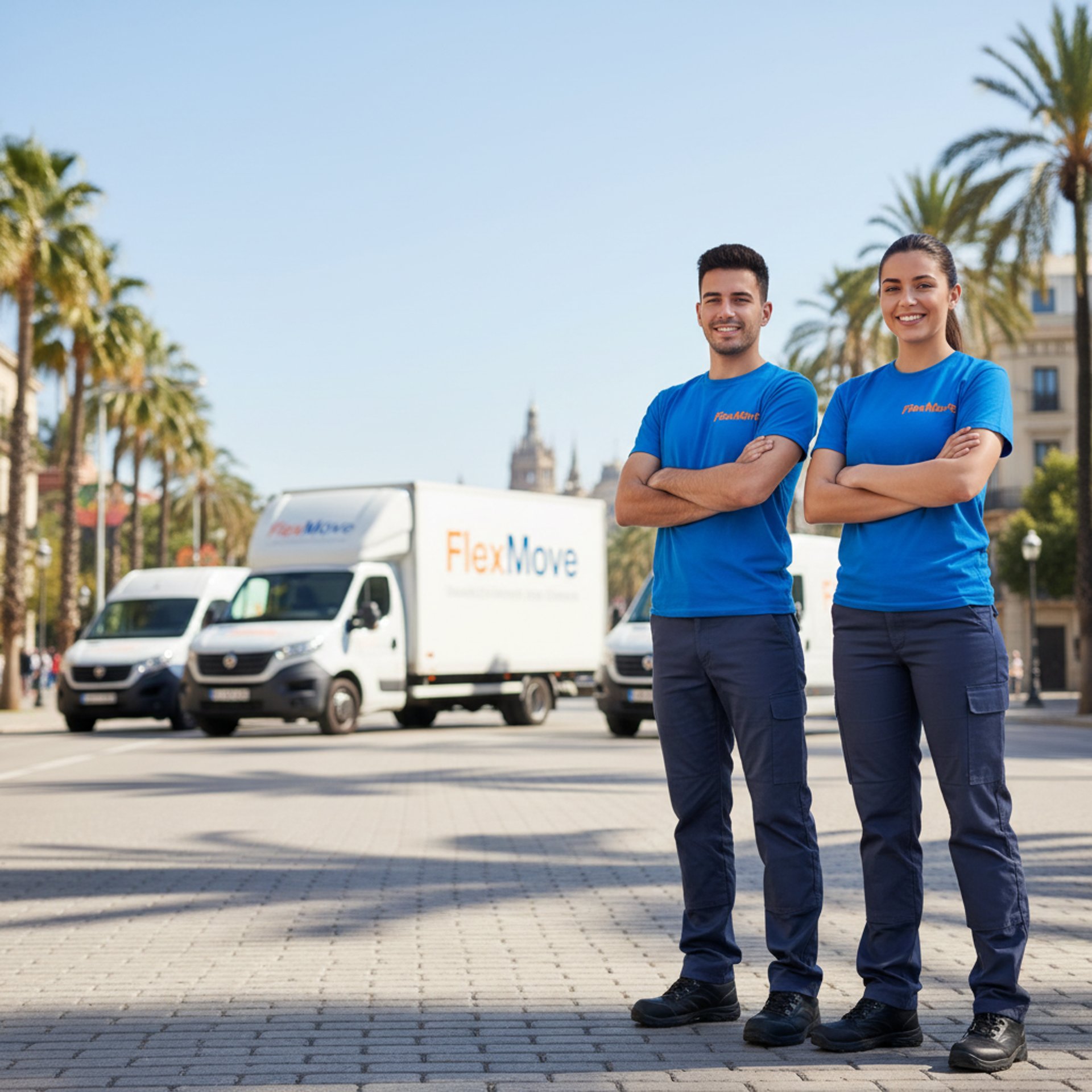 Orange van drives across a crosswalk near a house.