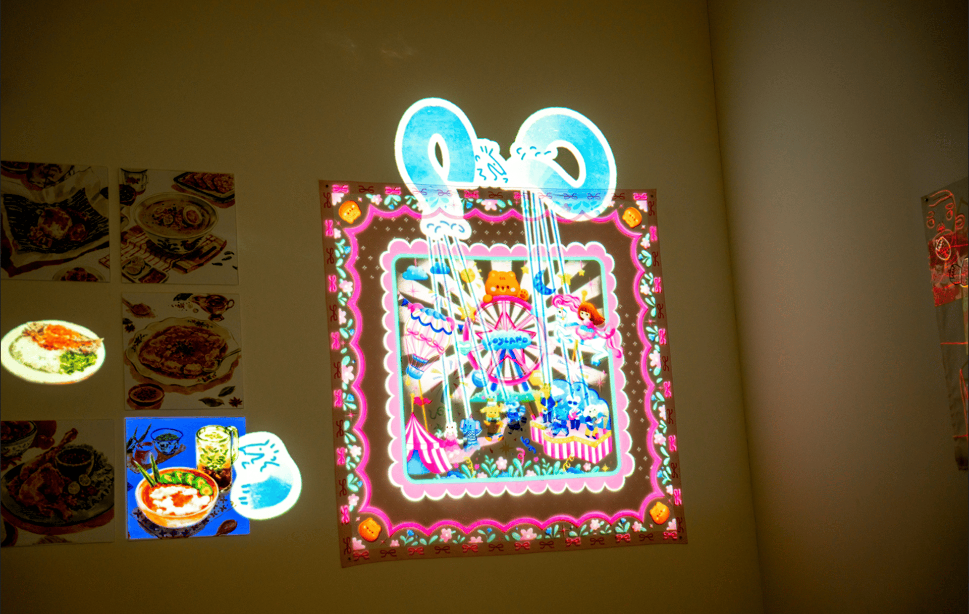 an abstract photo of a curved building with a blue sky in the background