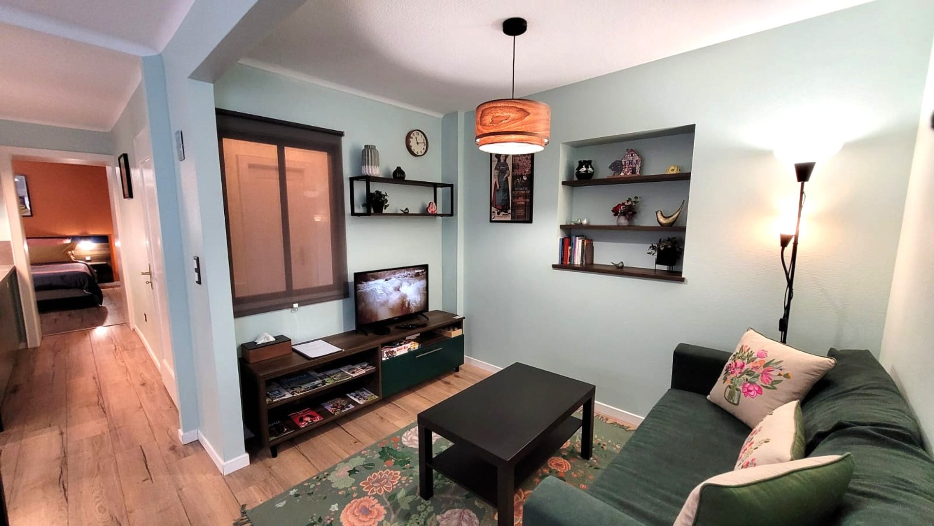 black blue and yellow textile