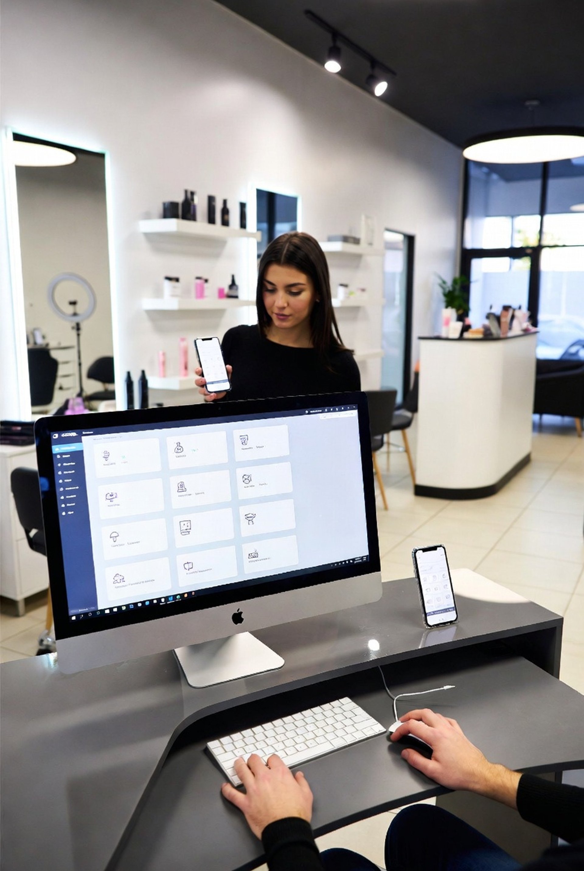 black and brown leather padded tub sofa