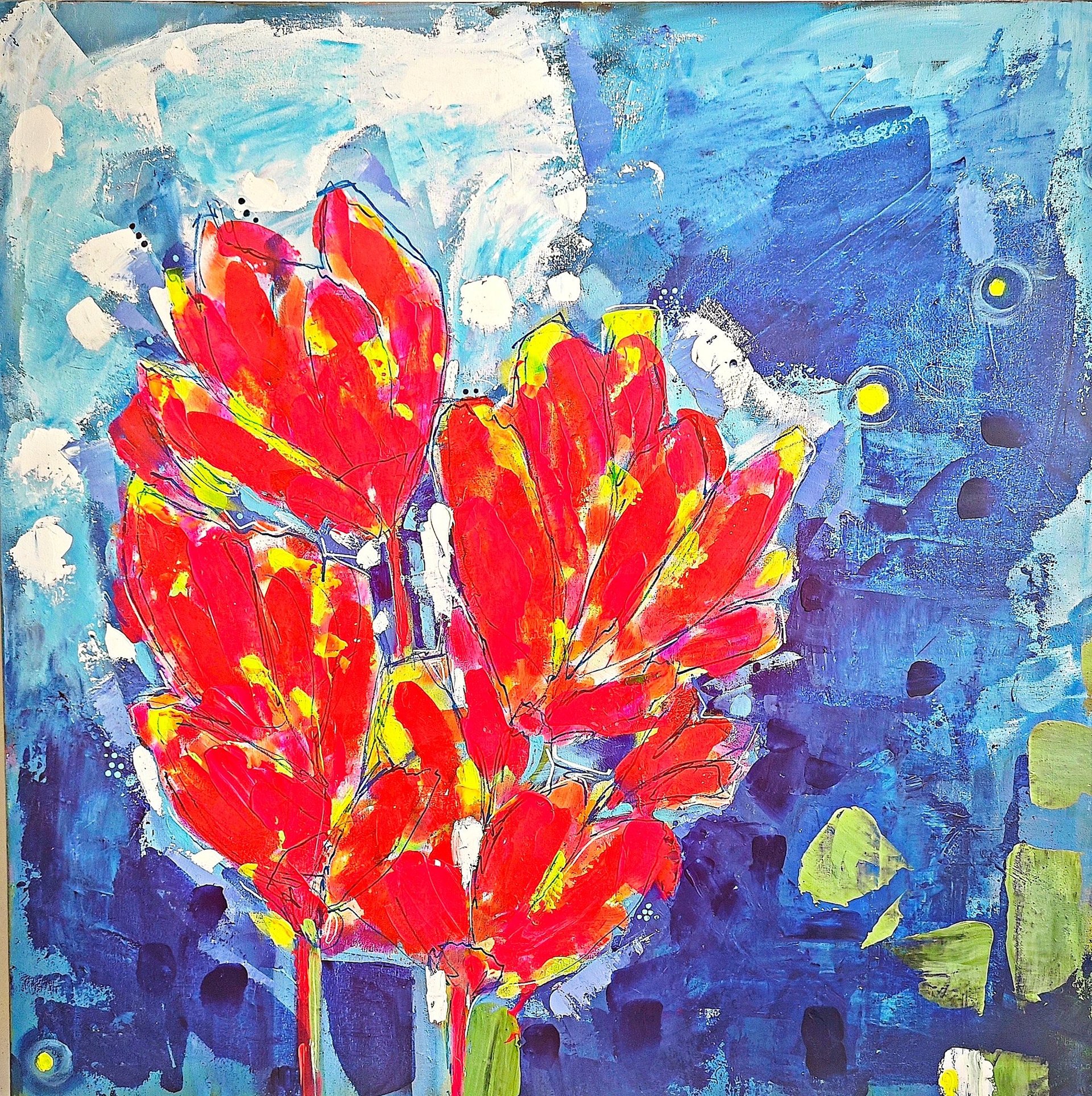 woman holding dried flower