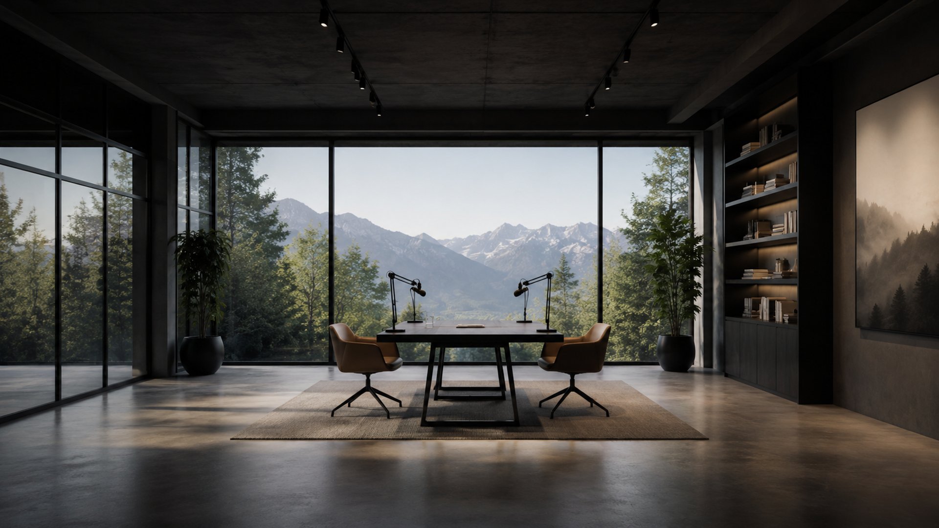 photo of dining table and chairs inside room