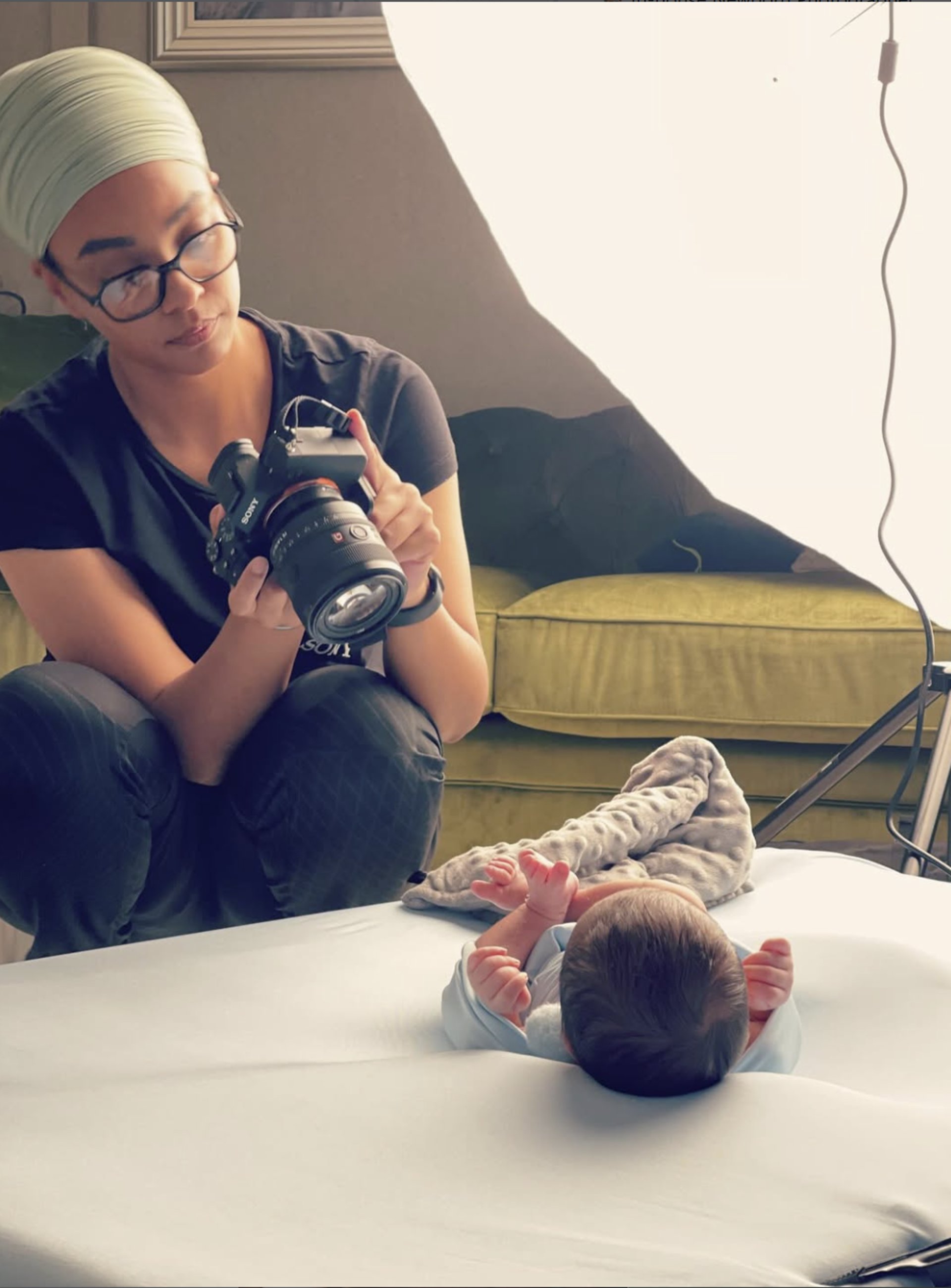 an abstract photo of a curved building with a blue sky in the background