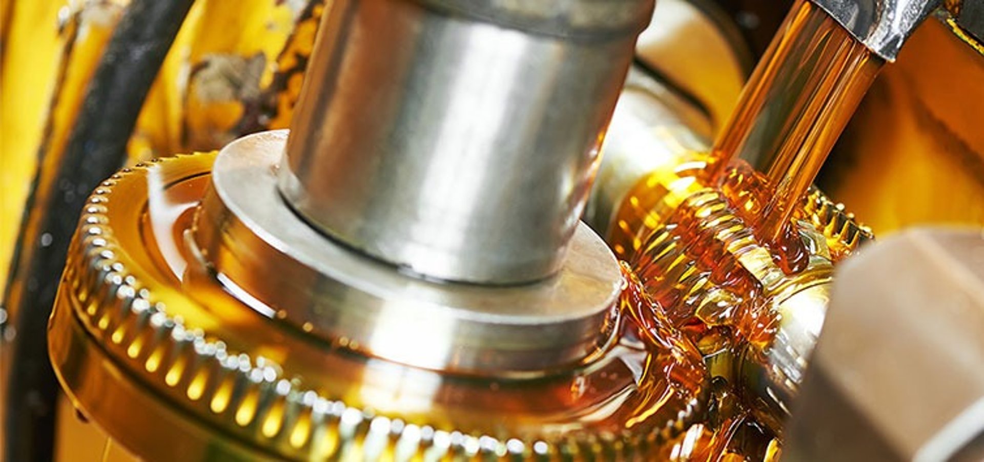 yellow-and-green bottle lot on industrial machine