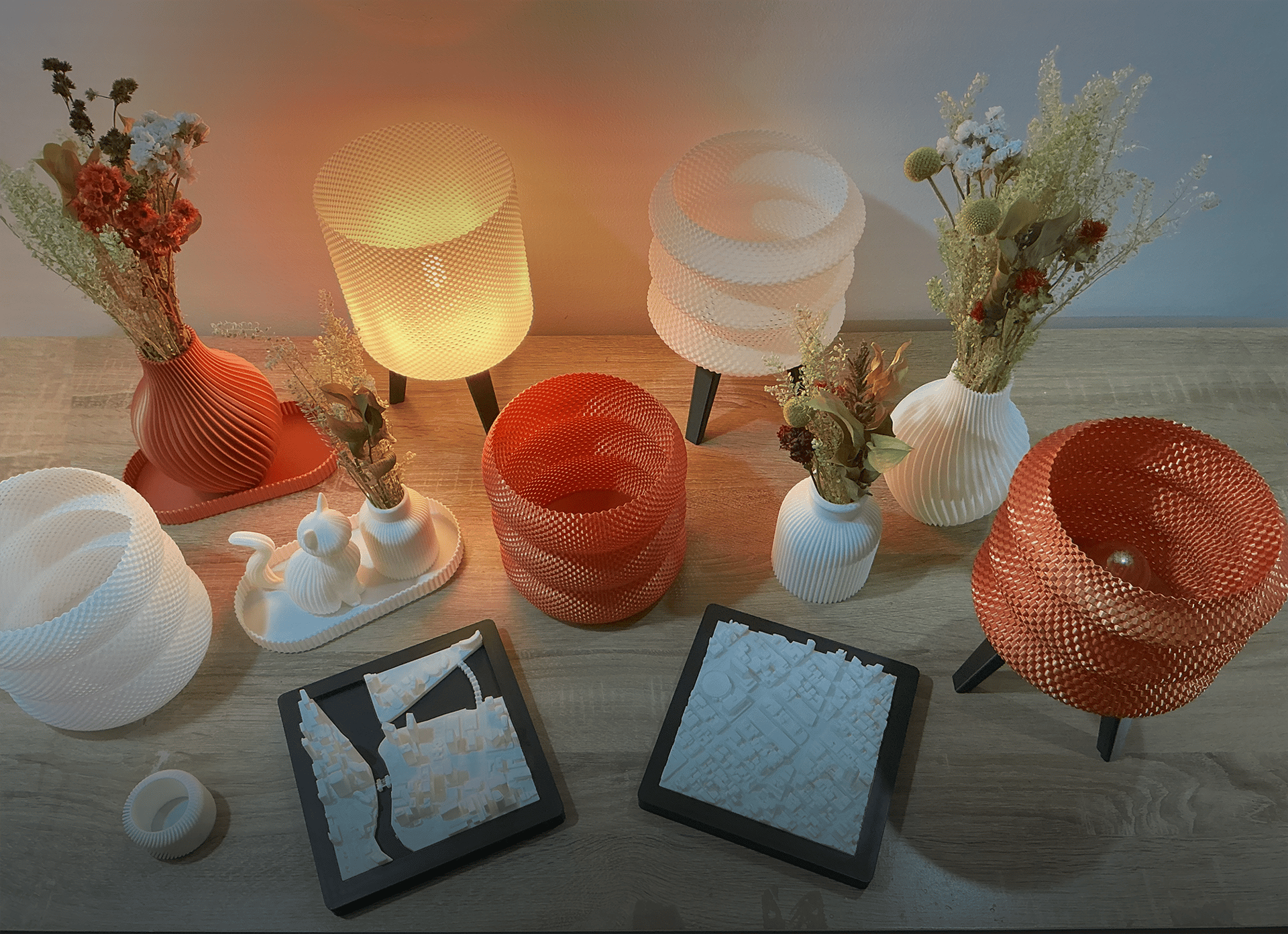 a white chair sitting next to a white wall