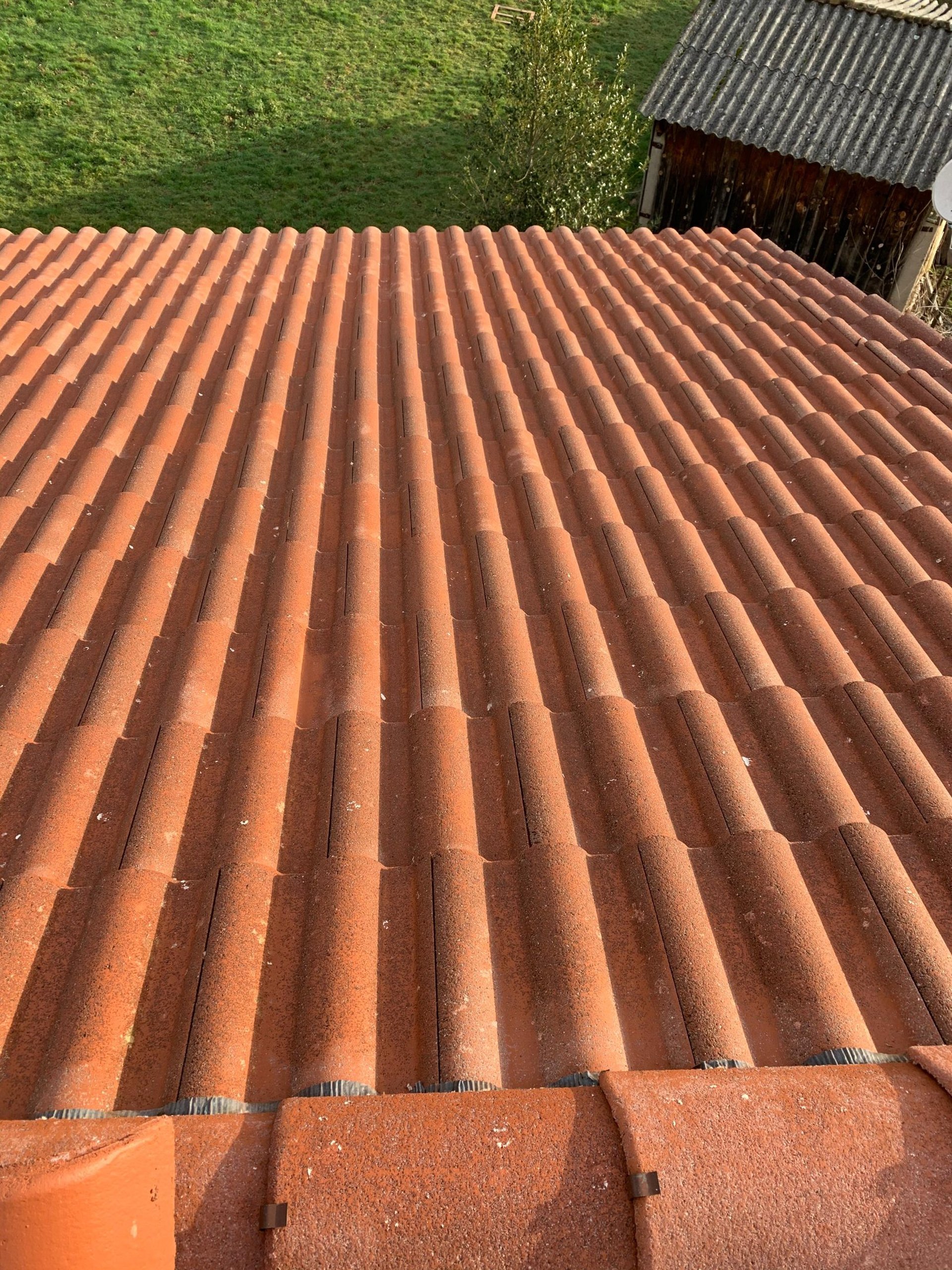 a close-up of a roof