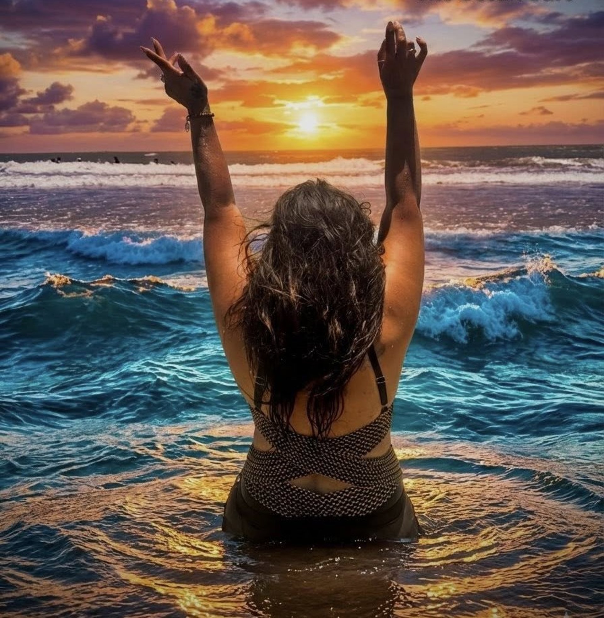 woman holding dried flower