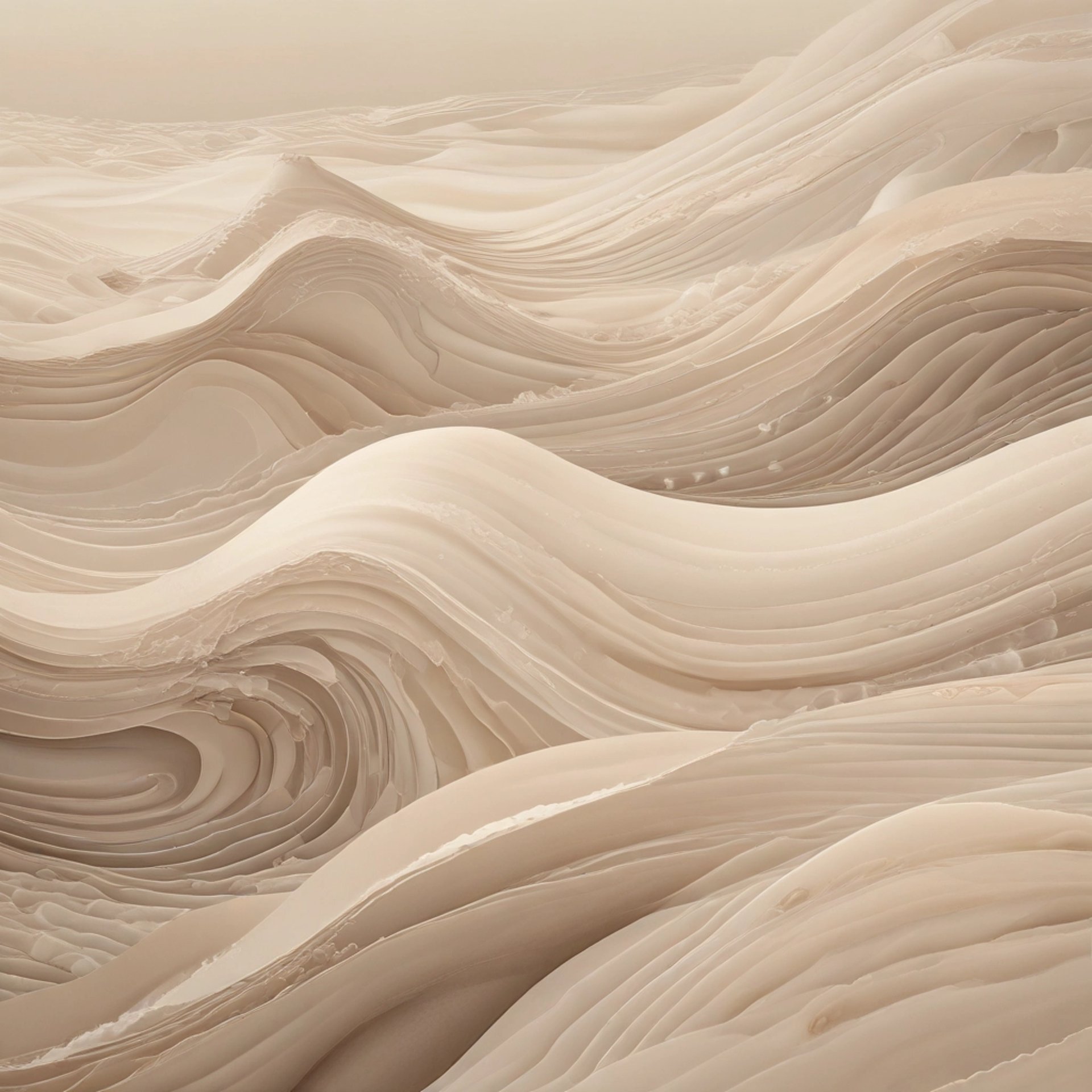 an abstract photo of a curved building with a blue sky in the background