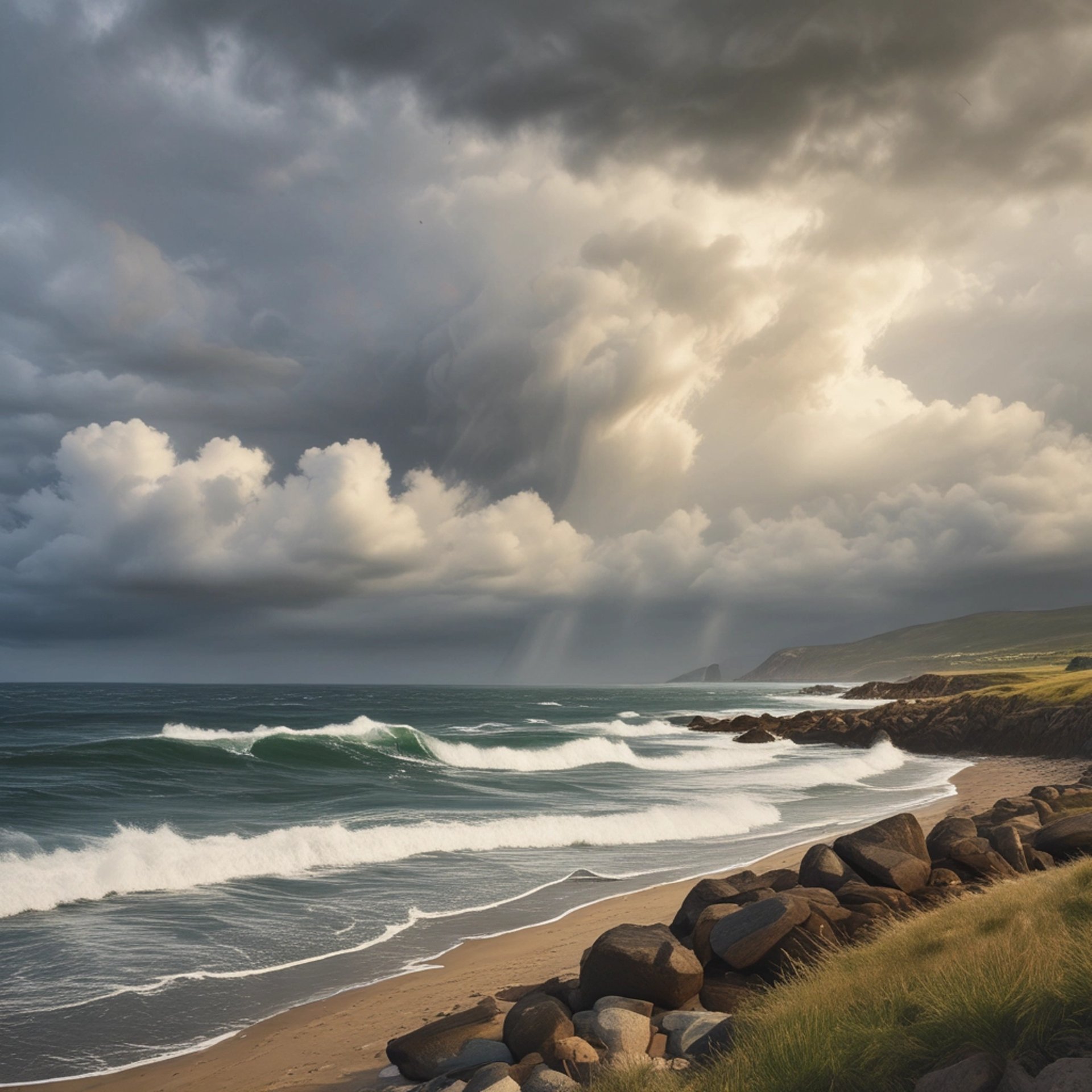 an abstract photo of a curved building with a blue sky in the background