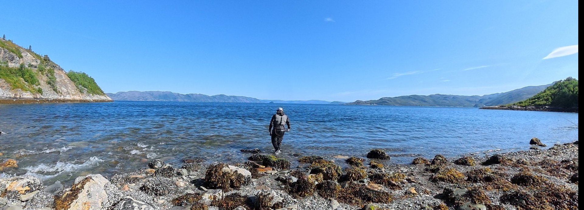 an abstract photo of a curved building with a blue sky in the background