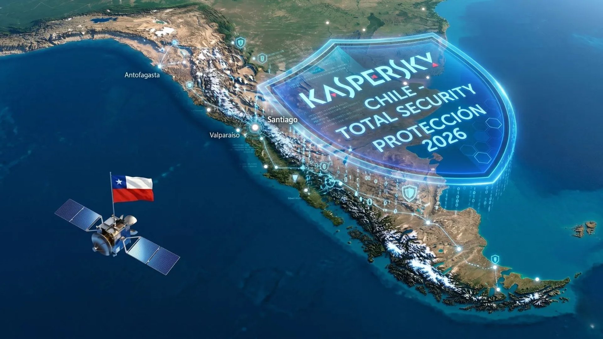 Cobertura nacional de ciberseguridad Kaspersky cubriendo todo el territorio chileno.