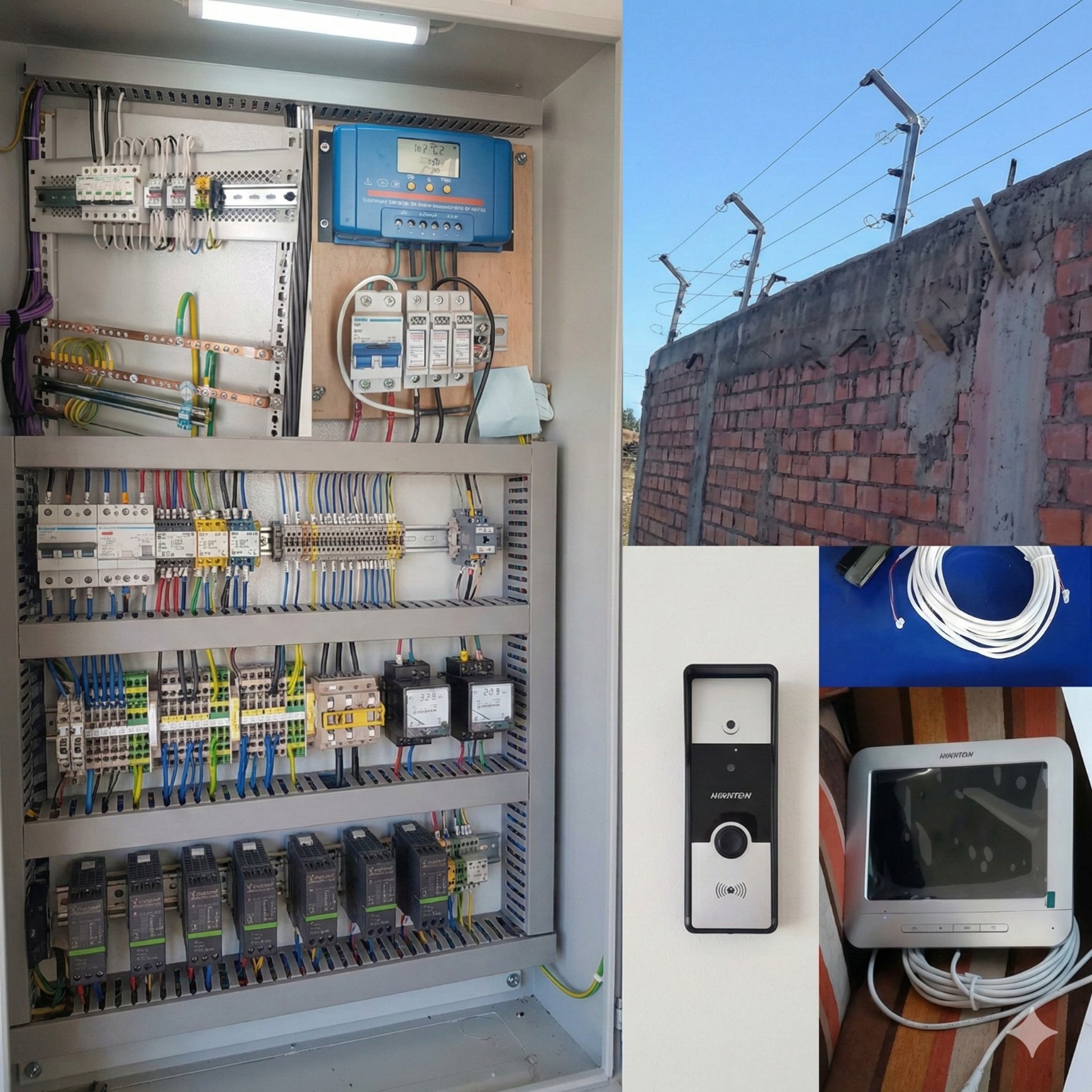 An abstract image of a green and red light