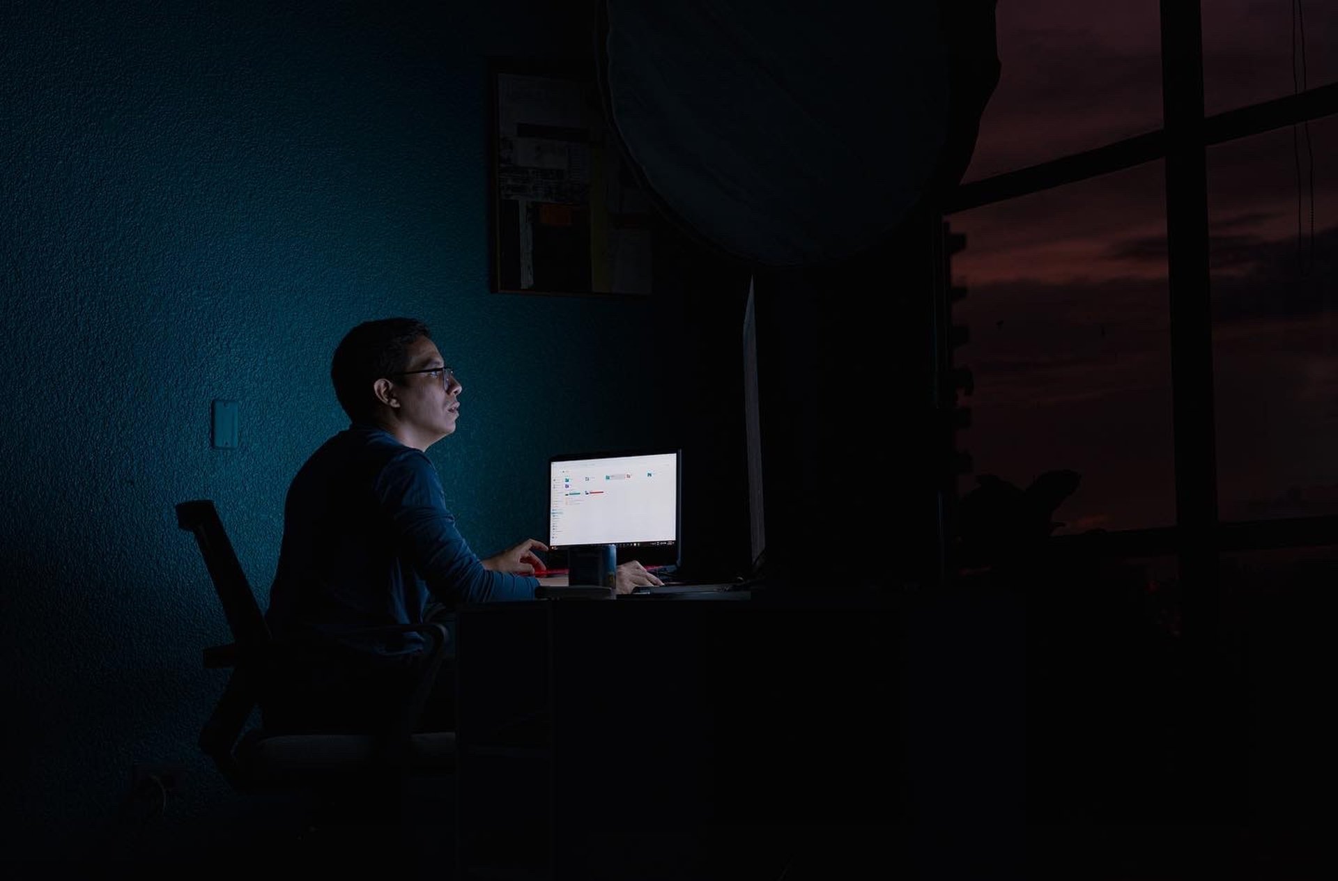 mountain range under blue sky