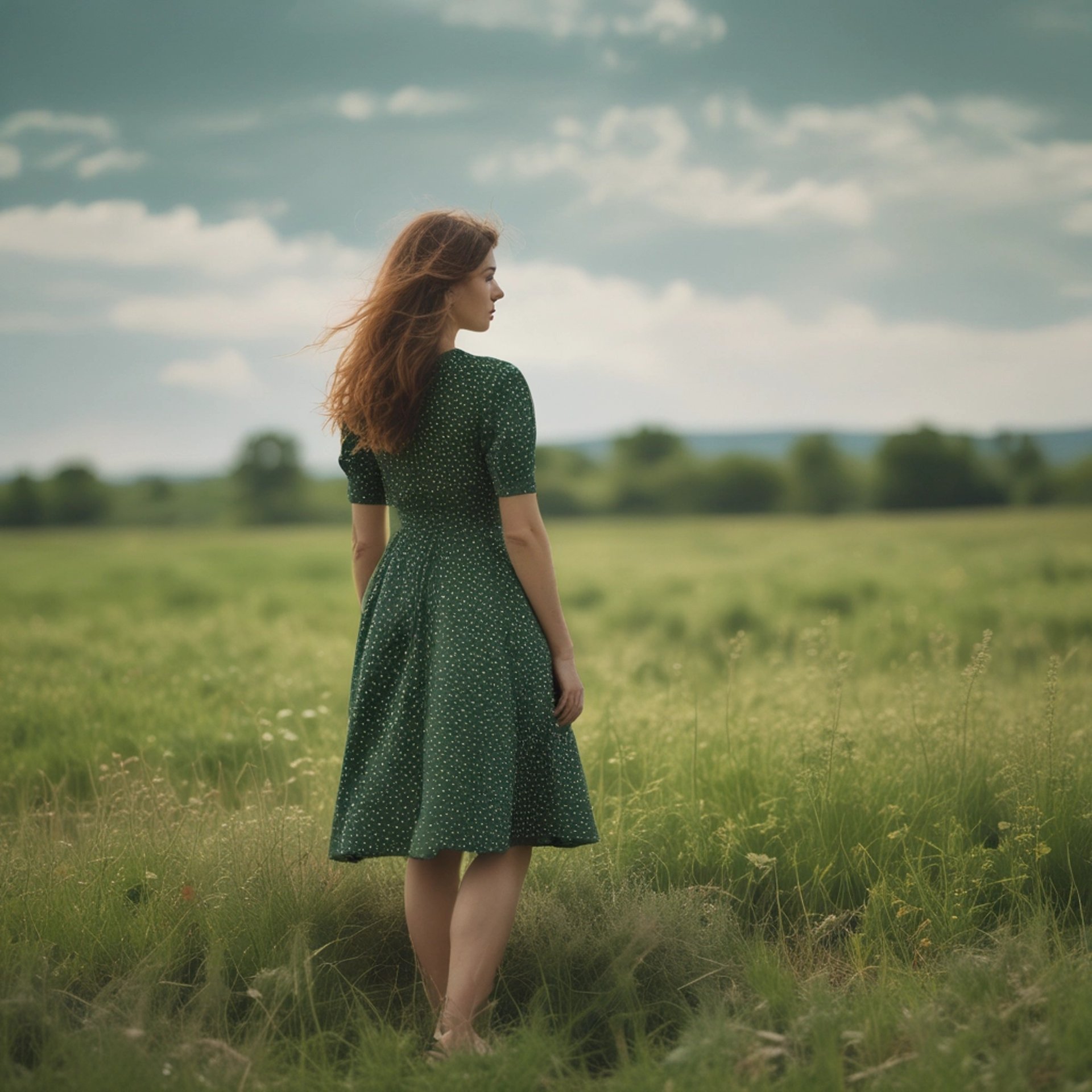 woman in blue and white shirt