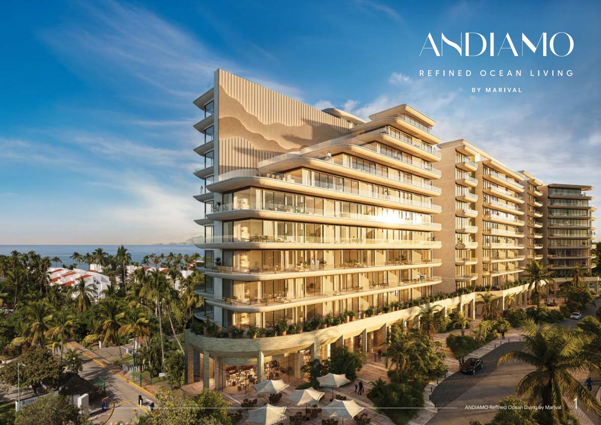an abstract photo of a curved building with a blue sky in the background