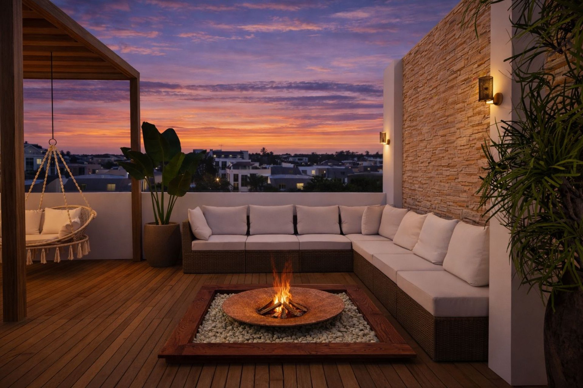 an abstract photo of a curved building with a blue sky in the background