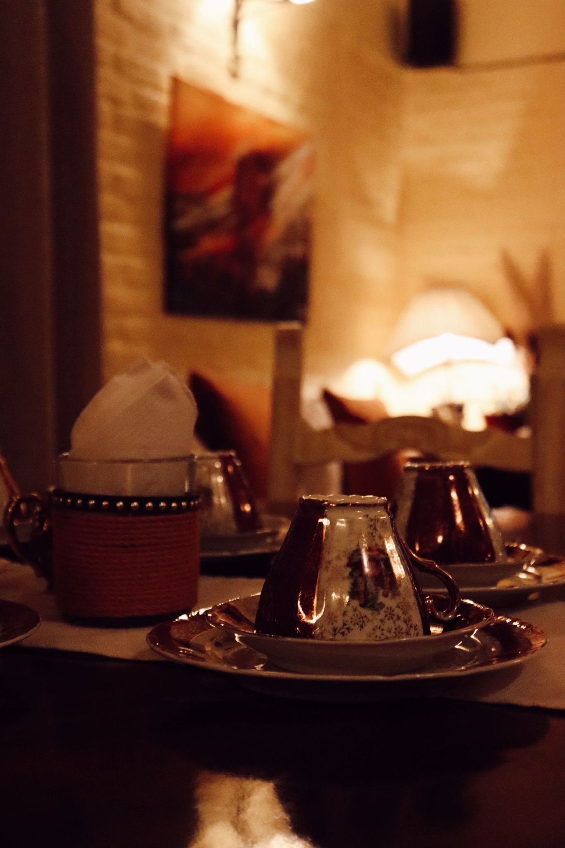 a close up of a drink on a table