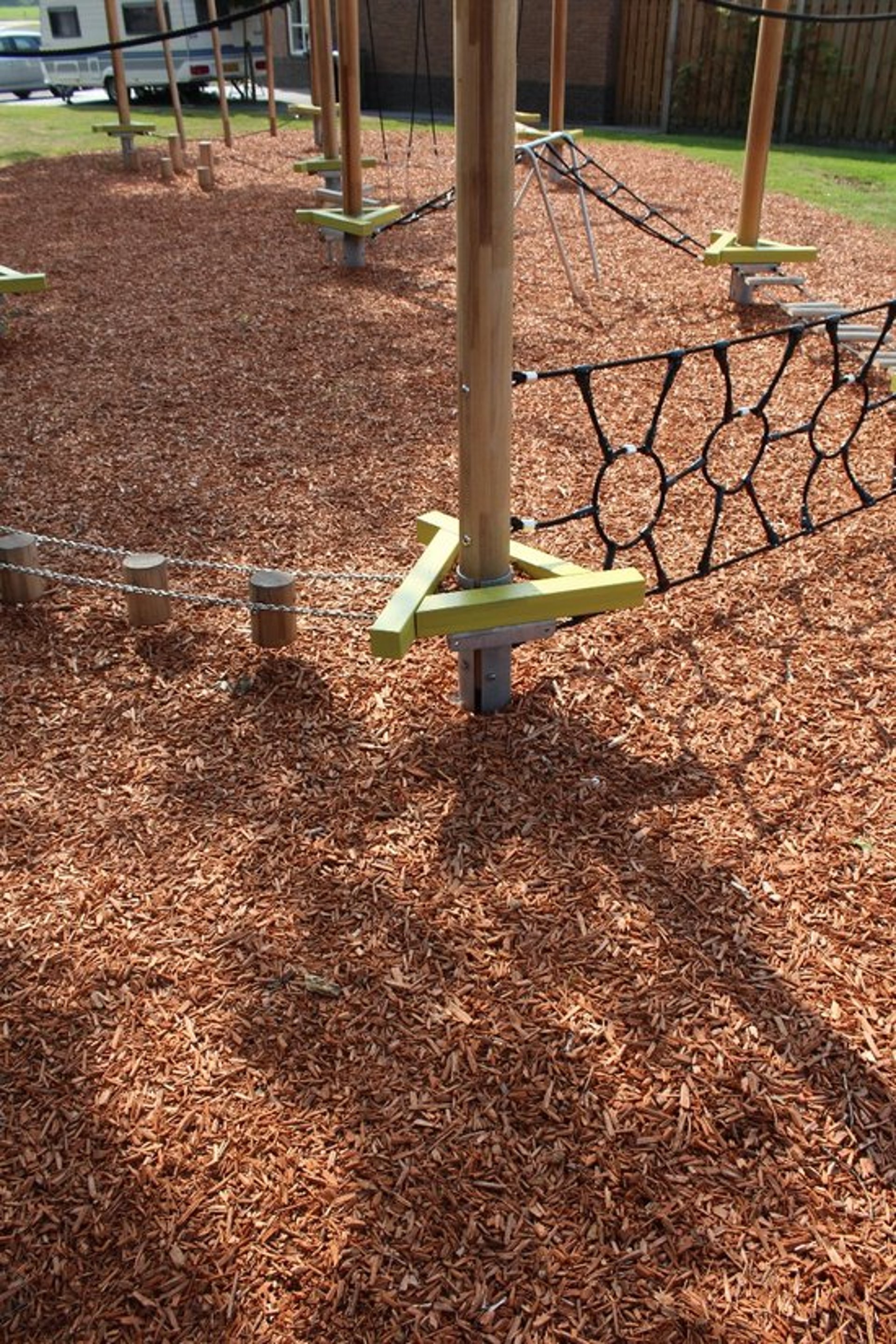an abstract photo of a curved building with a blue sky in the background