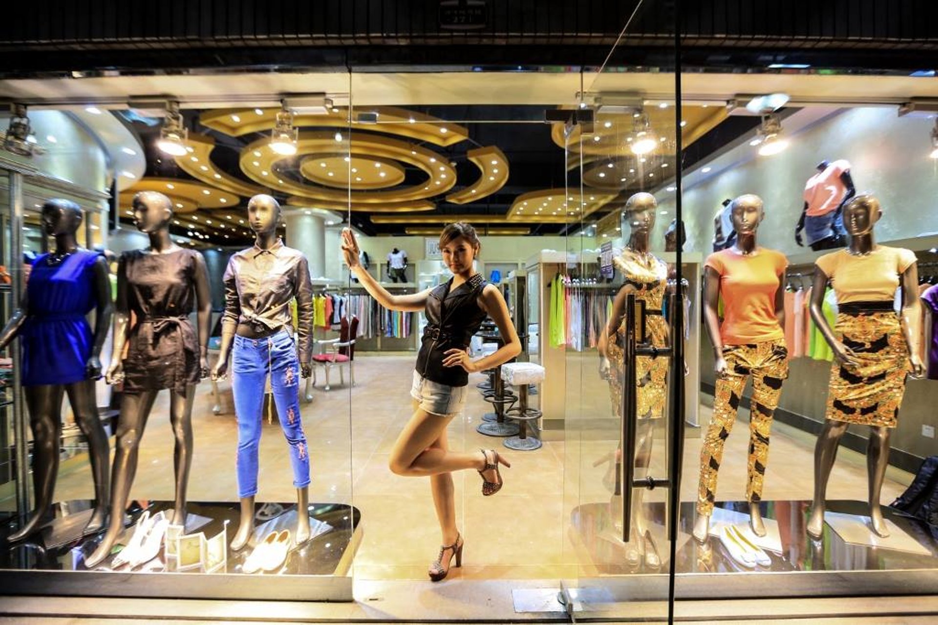 black blue and yellow textile