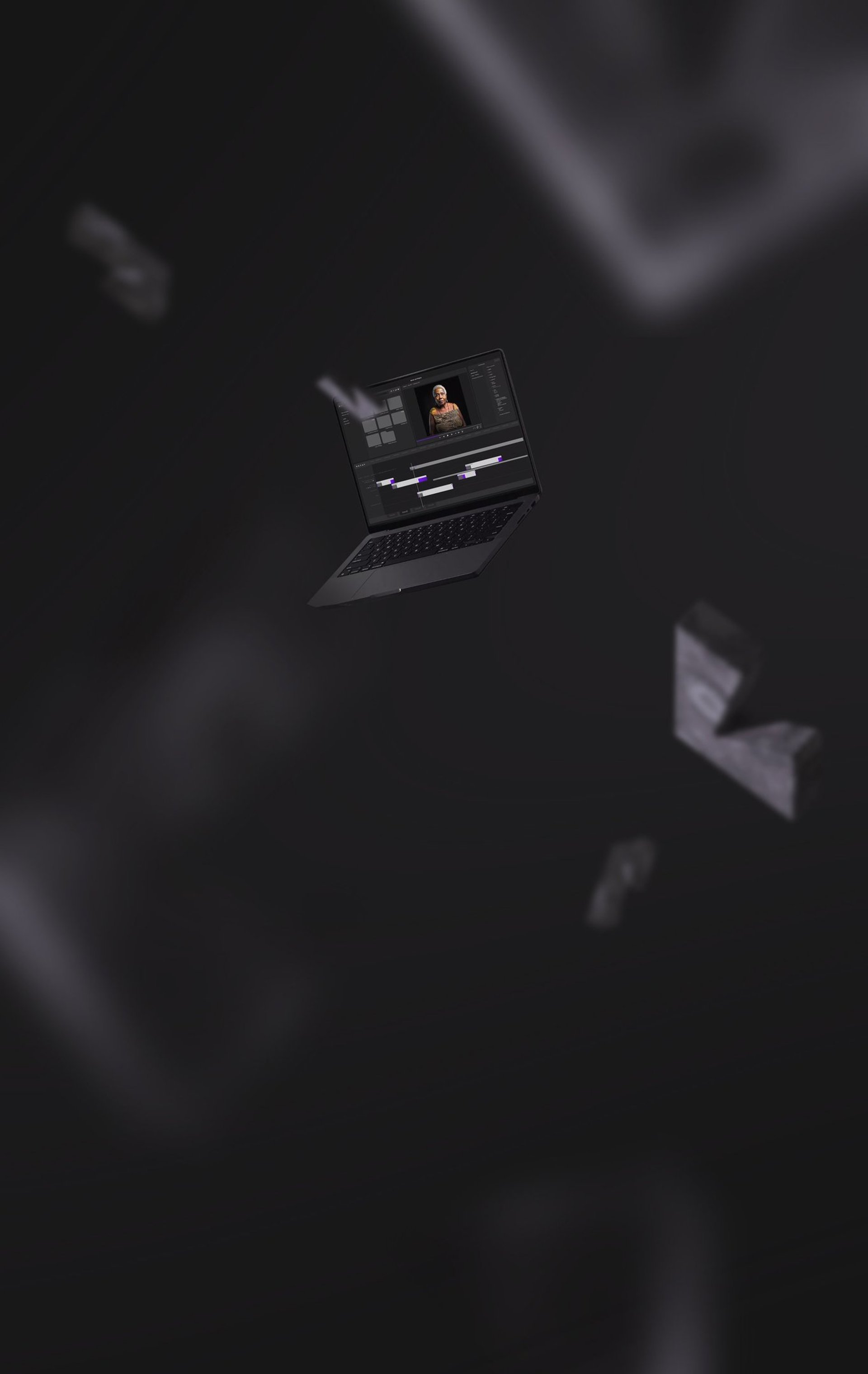 a close up of a black and brown abstract painting