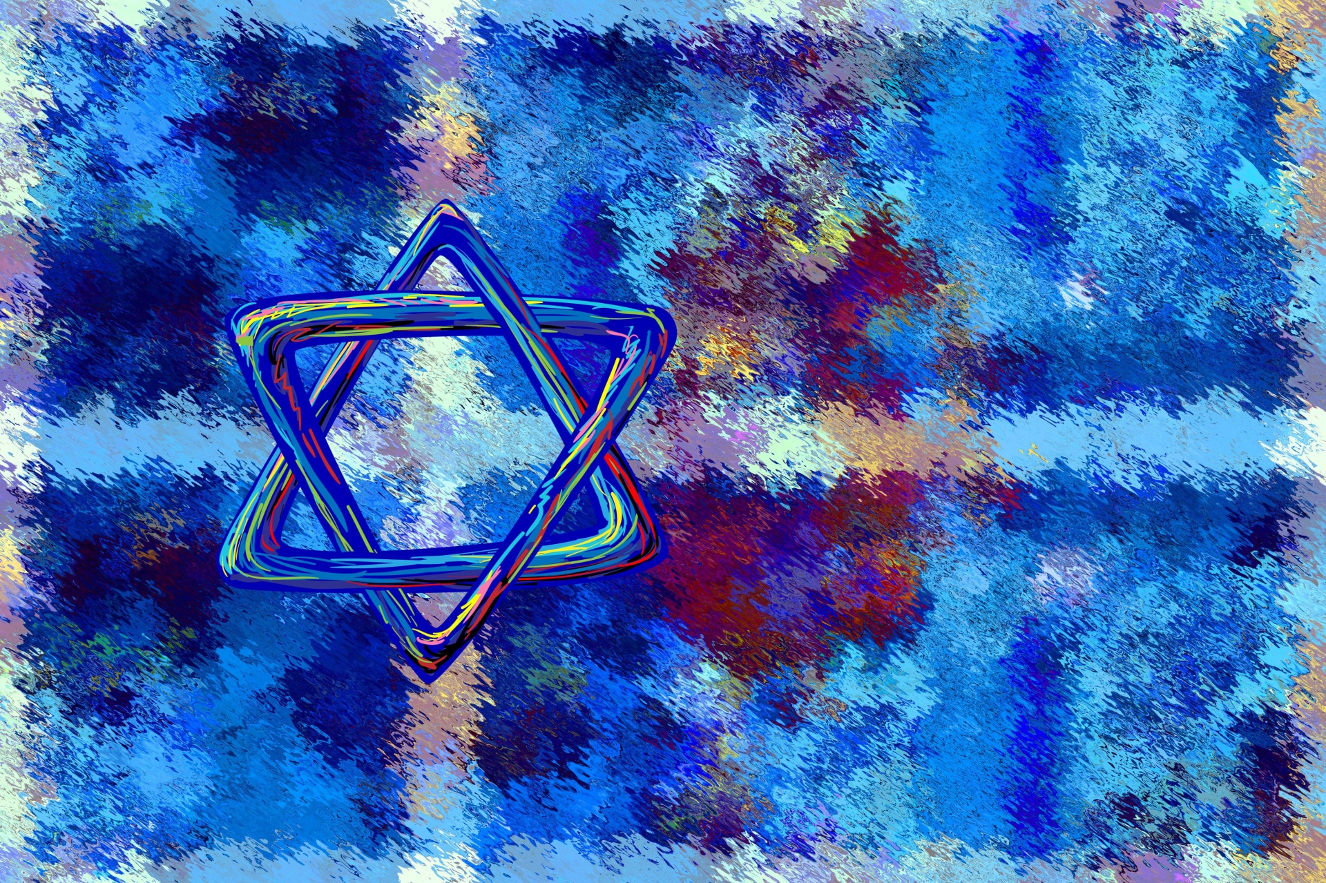 black blue and yellow textile