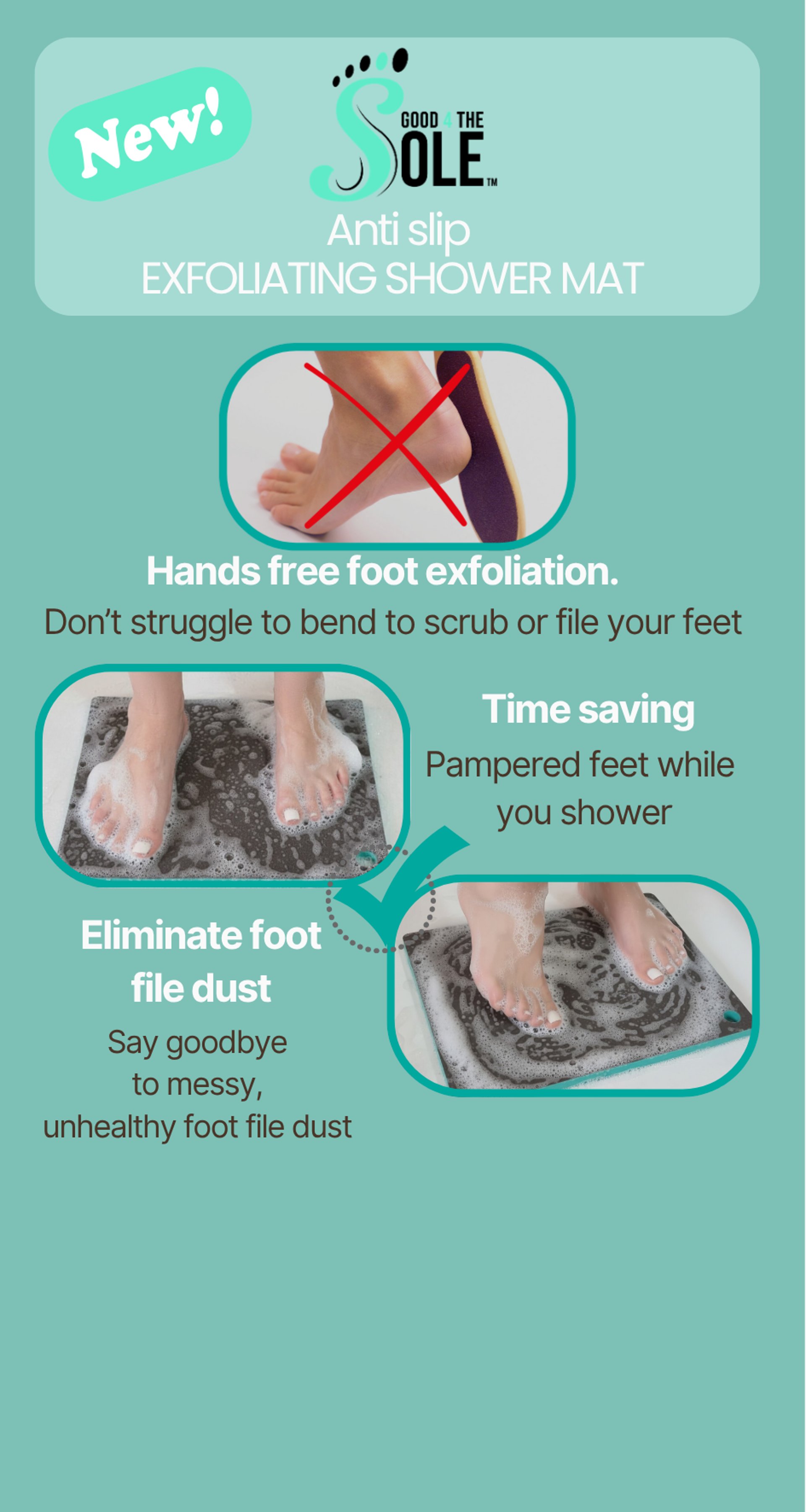 pumice, back problems, sciatica, callous, baby feet, pregnancy, shower