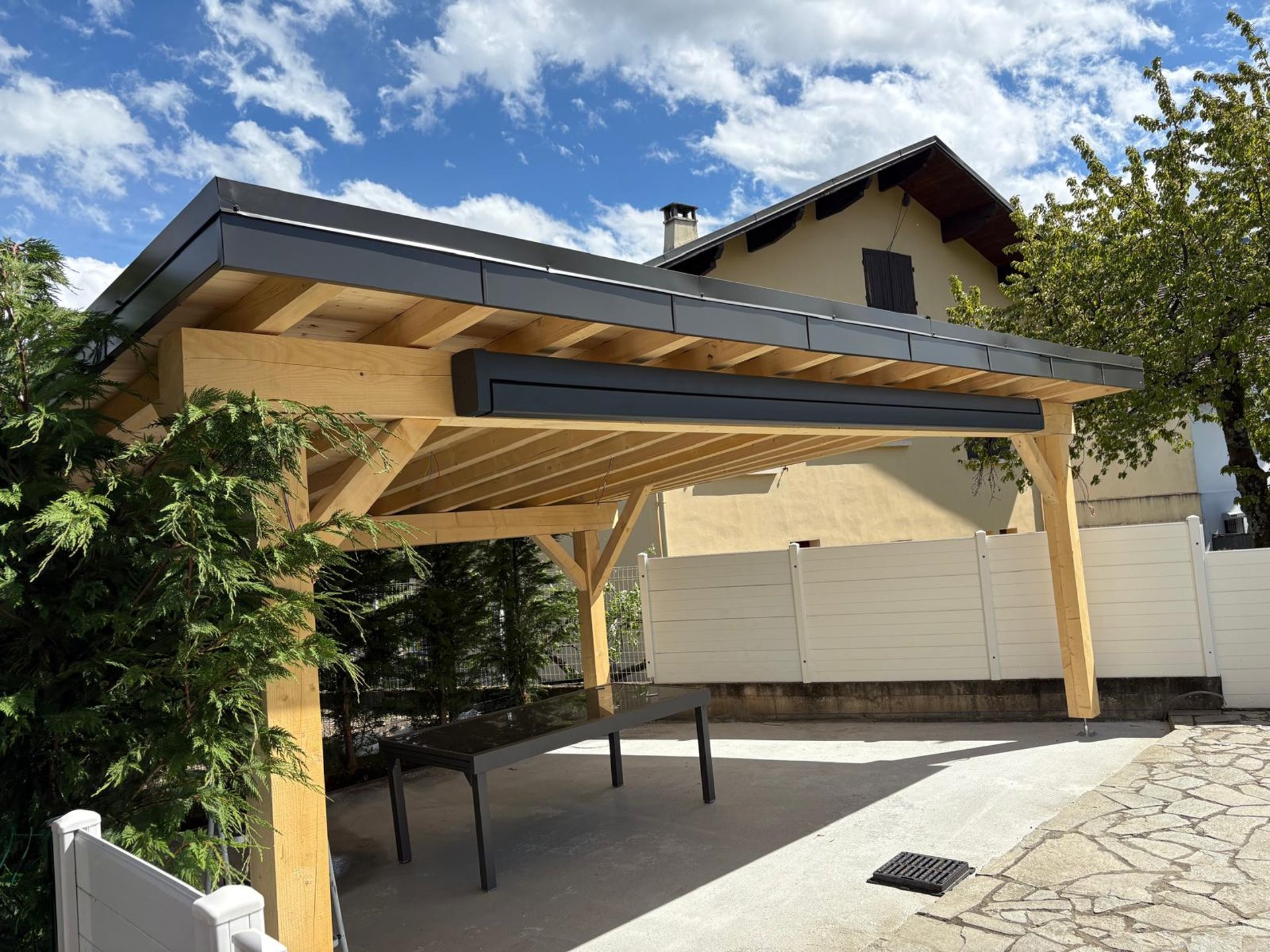 A man on a roof working on a roof