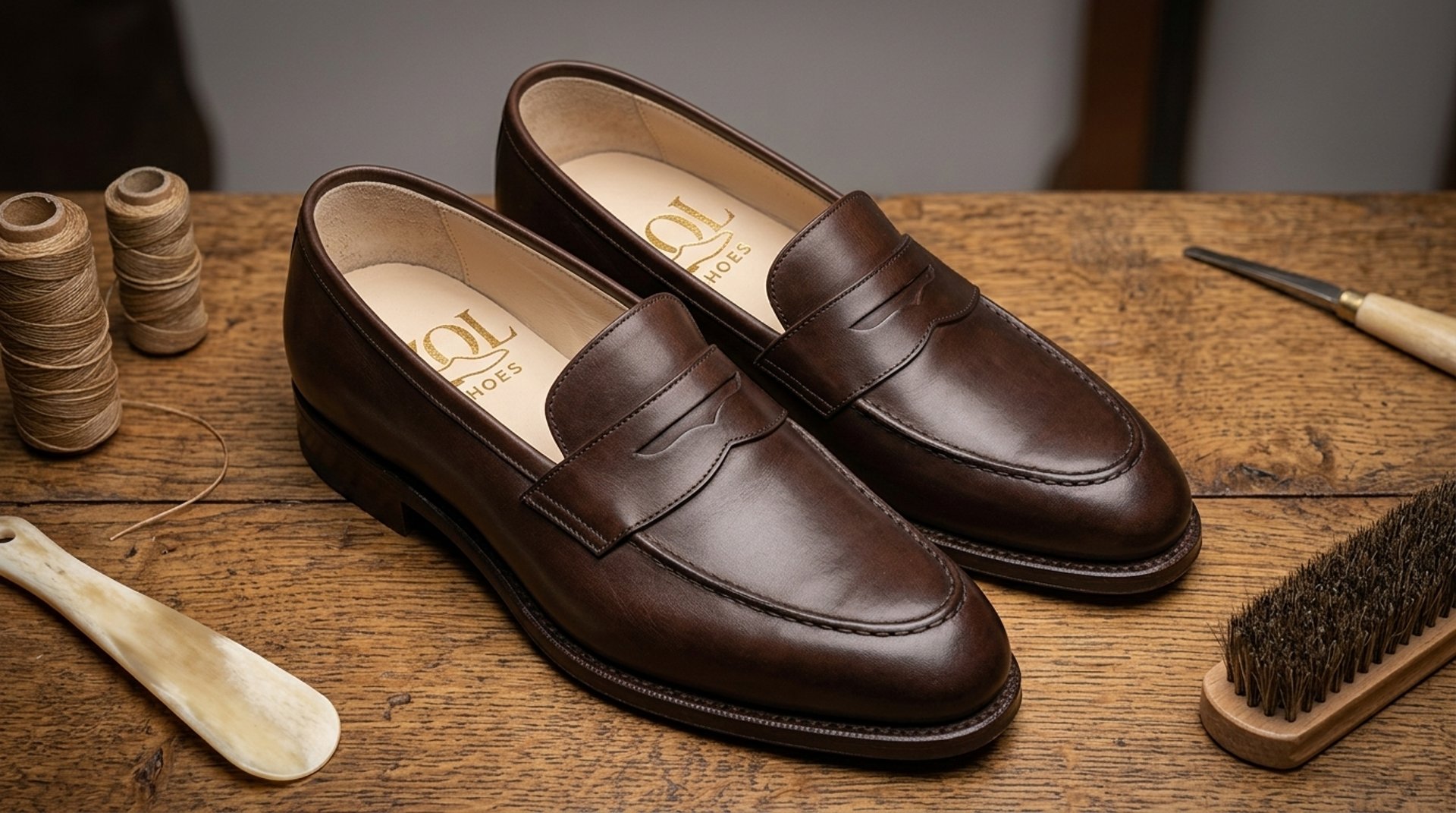 brown leather lace up shoes