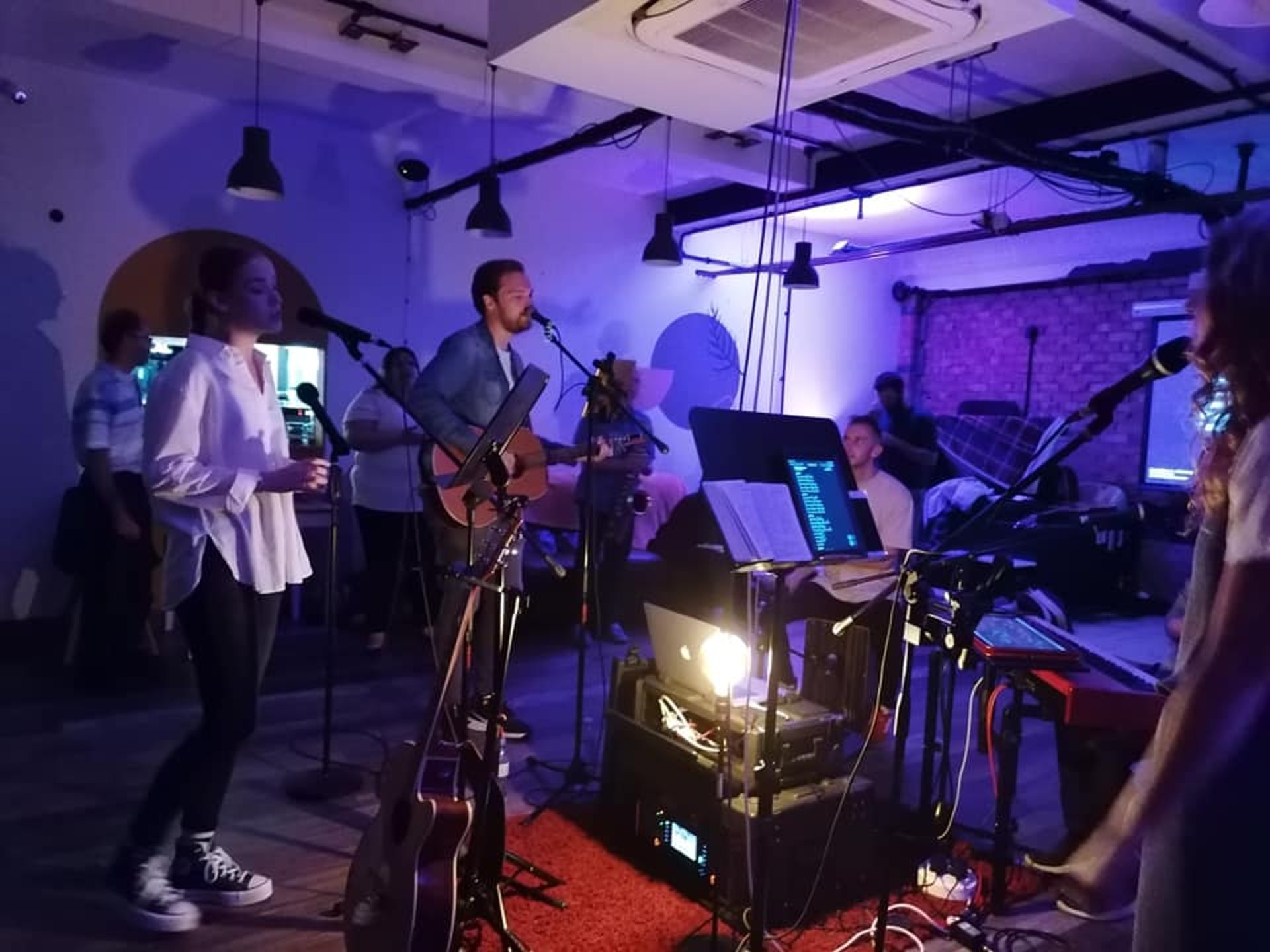 black blue and yellow textile