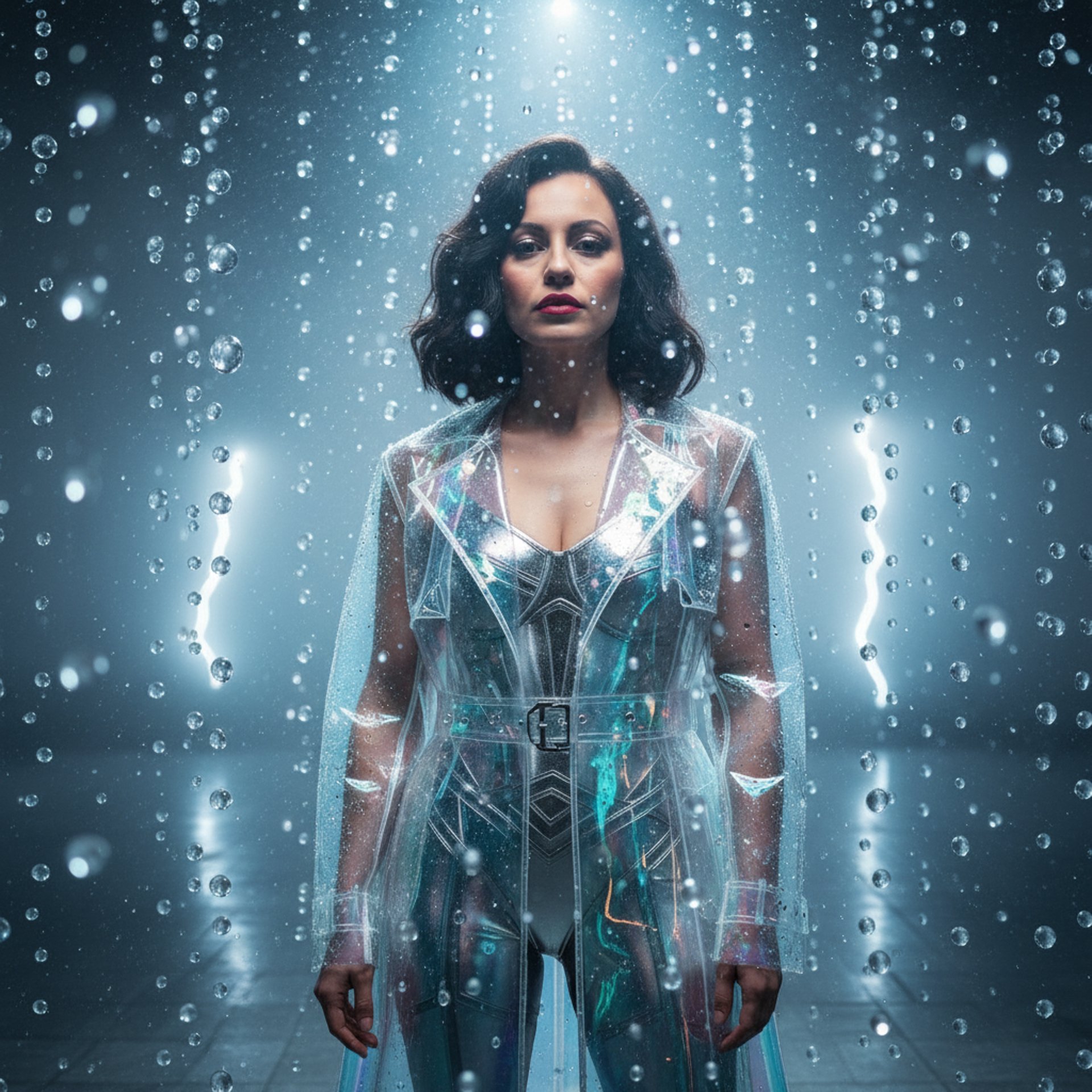 an abstract photo of a curved building with a blue sky in the background