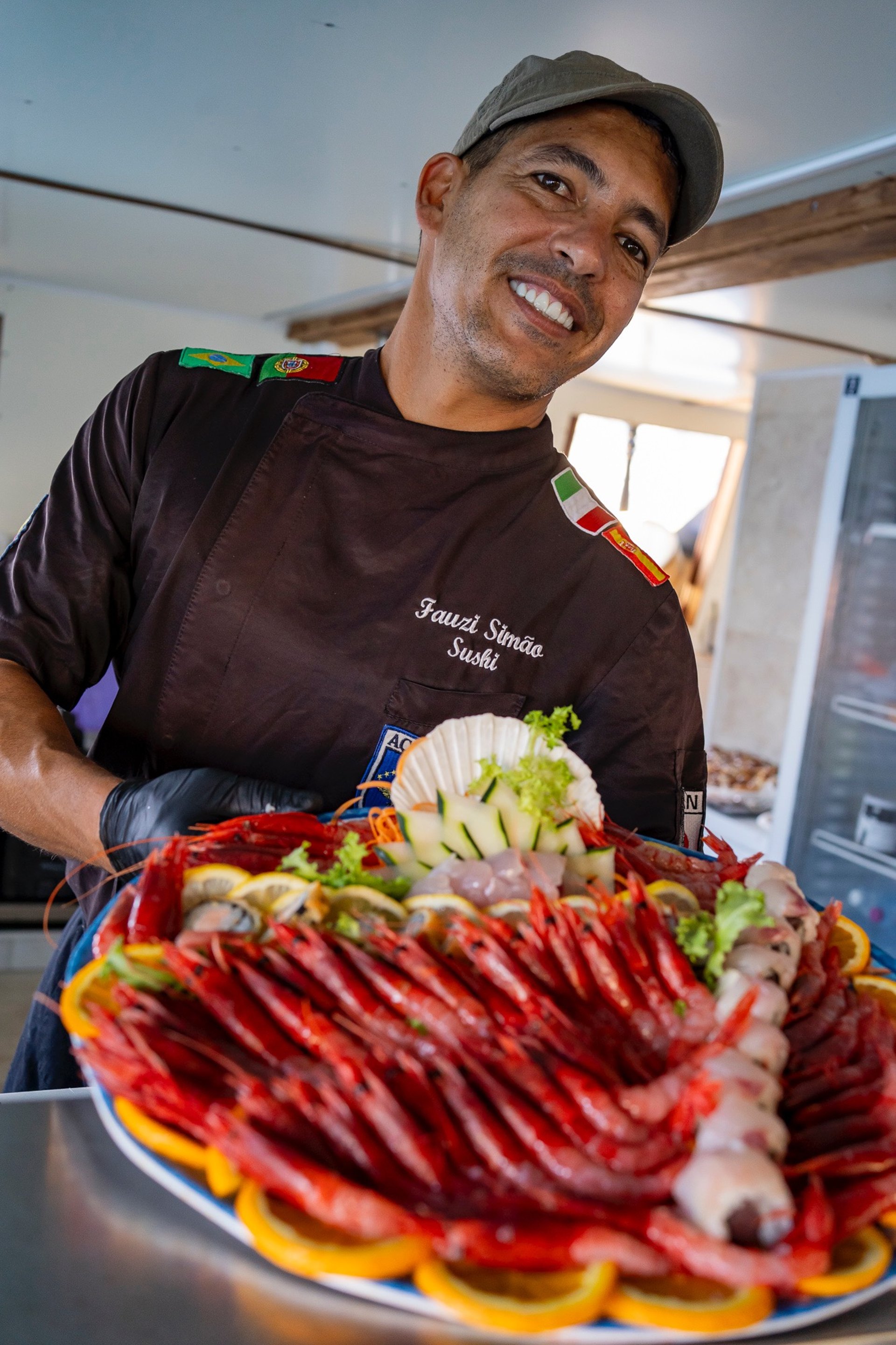 person wearing grey knit sweater