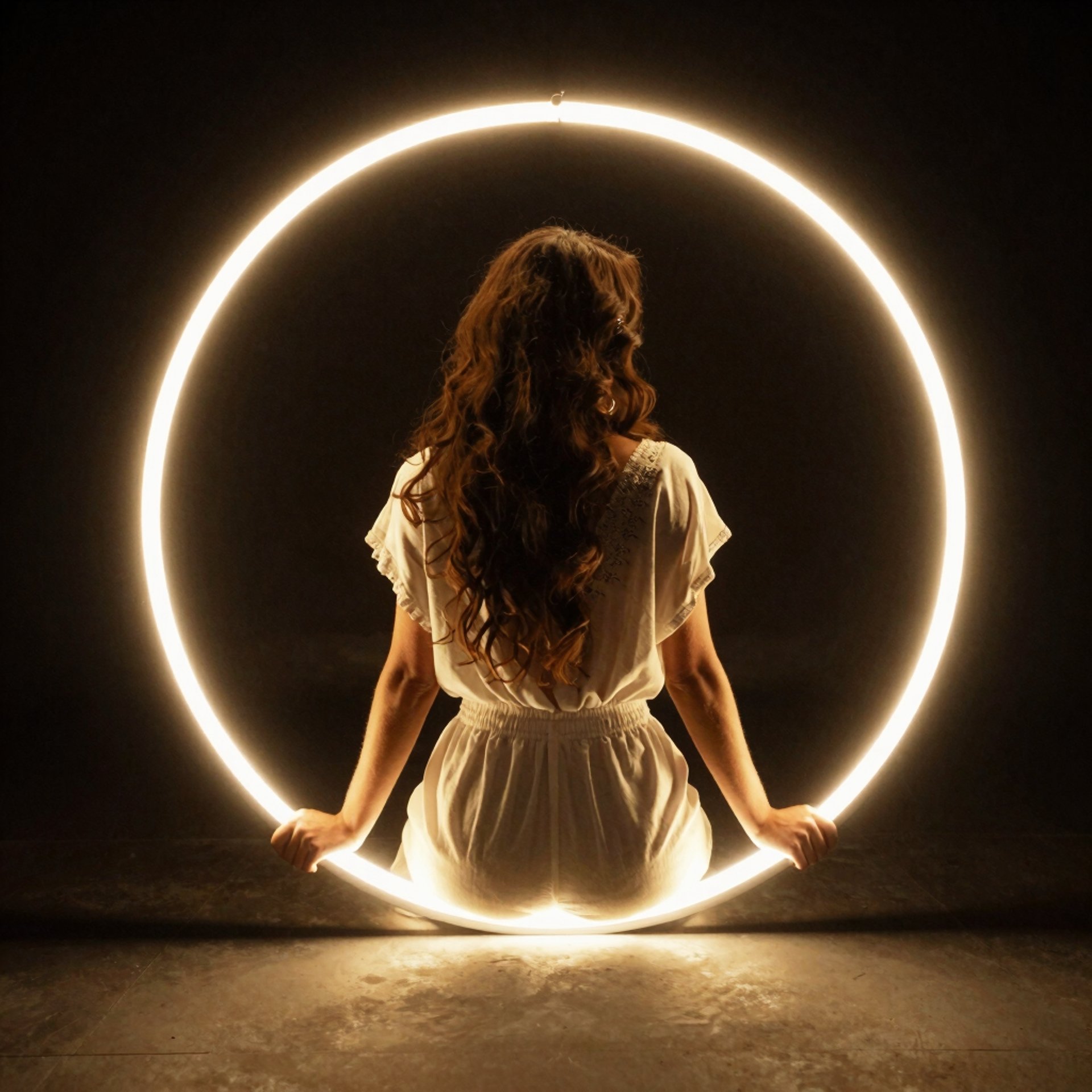 woman wearing yellow long-sleeved dress under white clouds and blue sky during daytime
