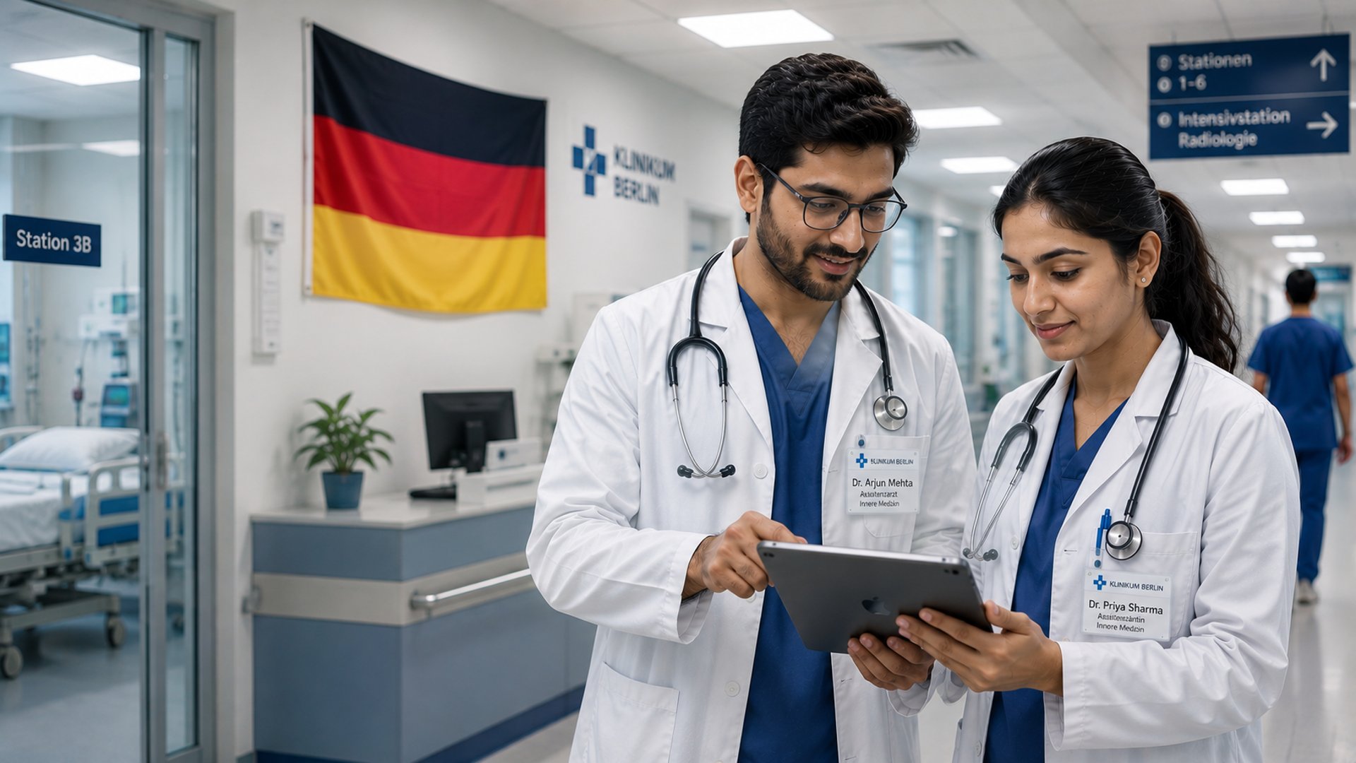 Doctor consulting with patient at desk