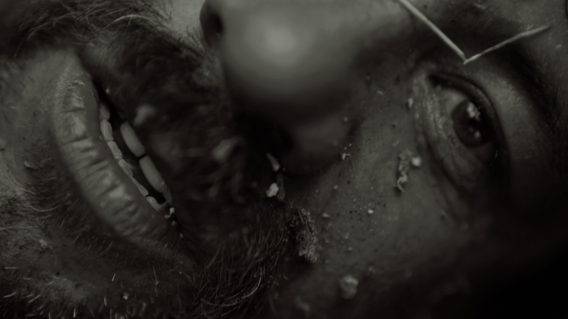 an abstract photo of a curved building with a blue sky in the background