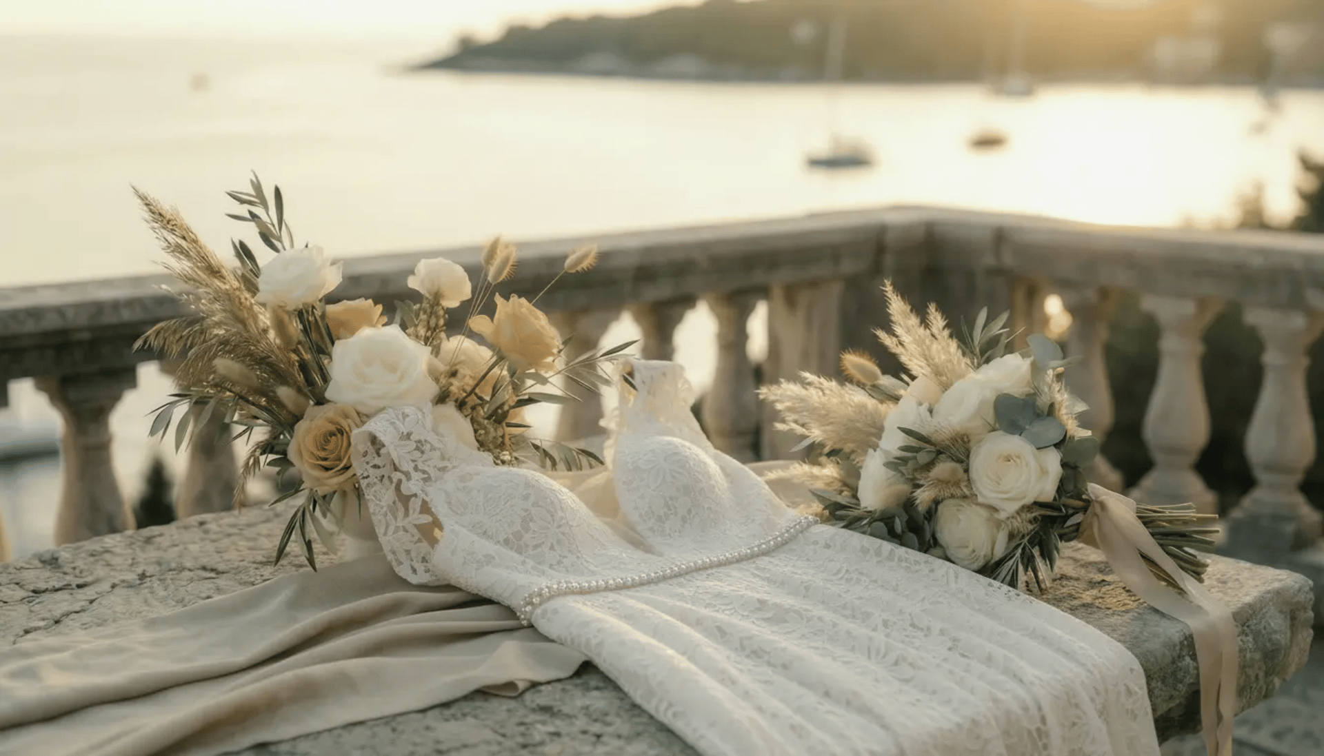 man in gray suit holding white rose