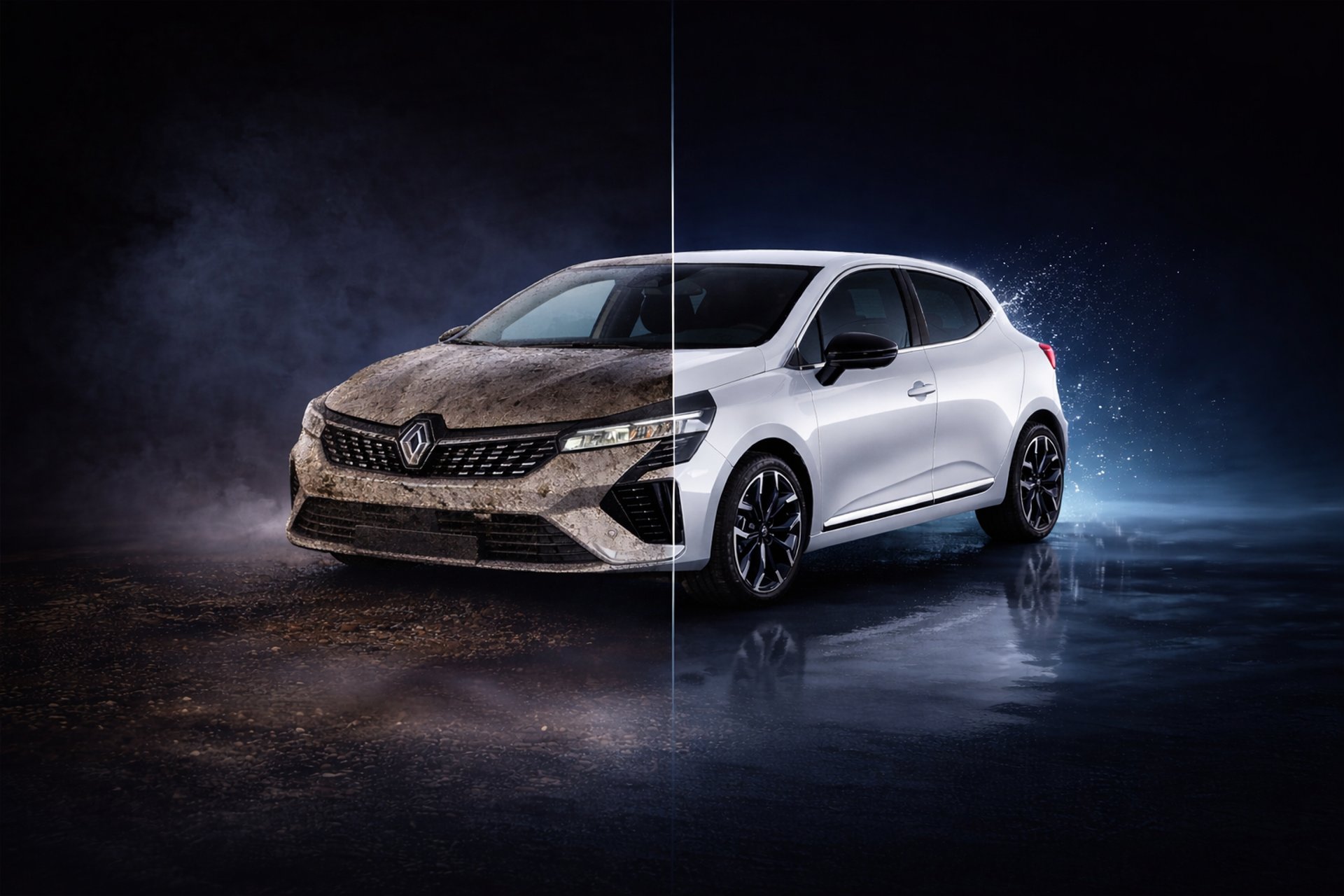 an abstract photo of a curved building with a blue sky in the background