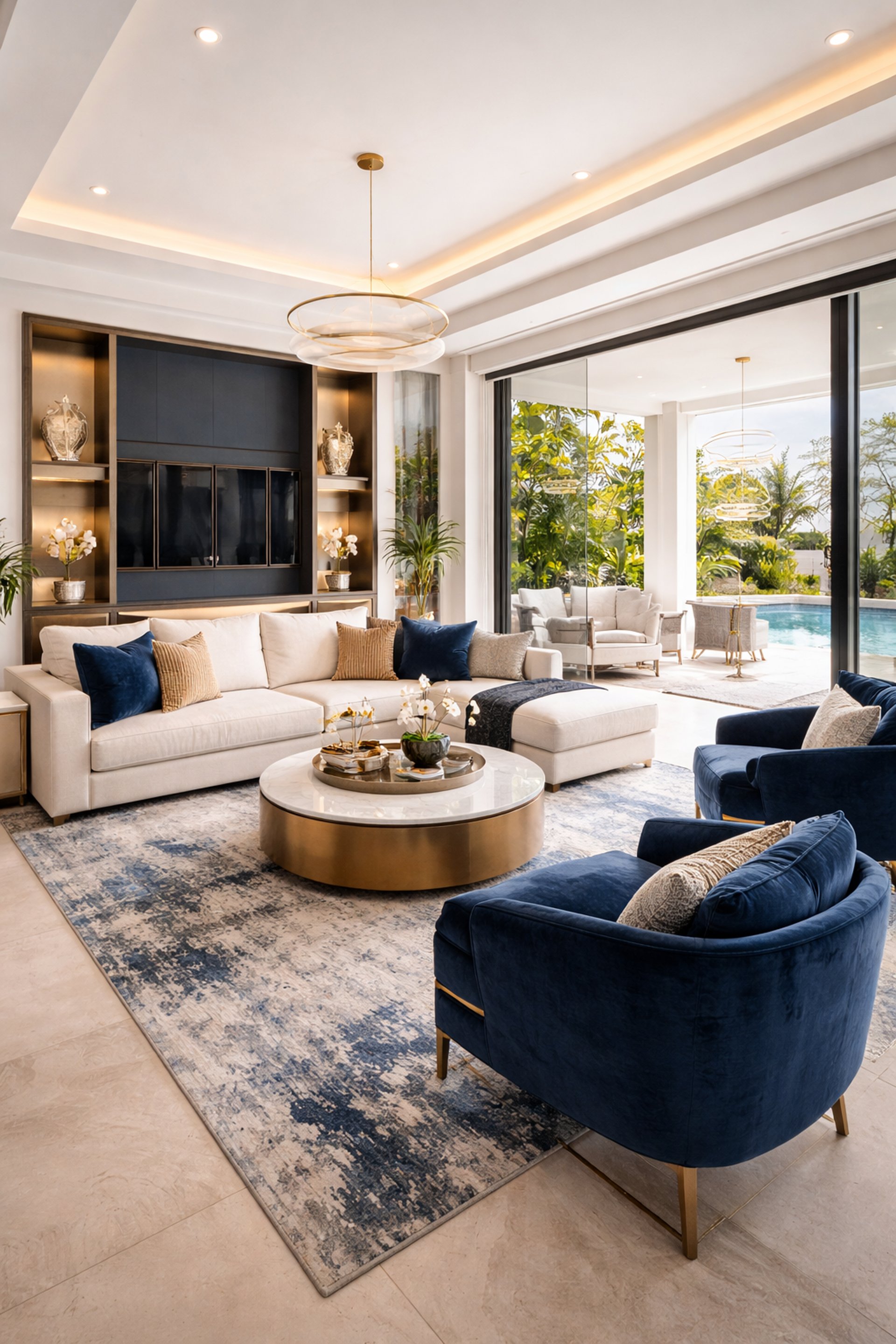view of red suspension bridge under pink and blue sky