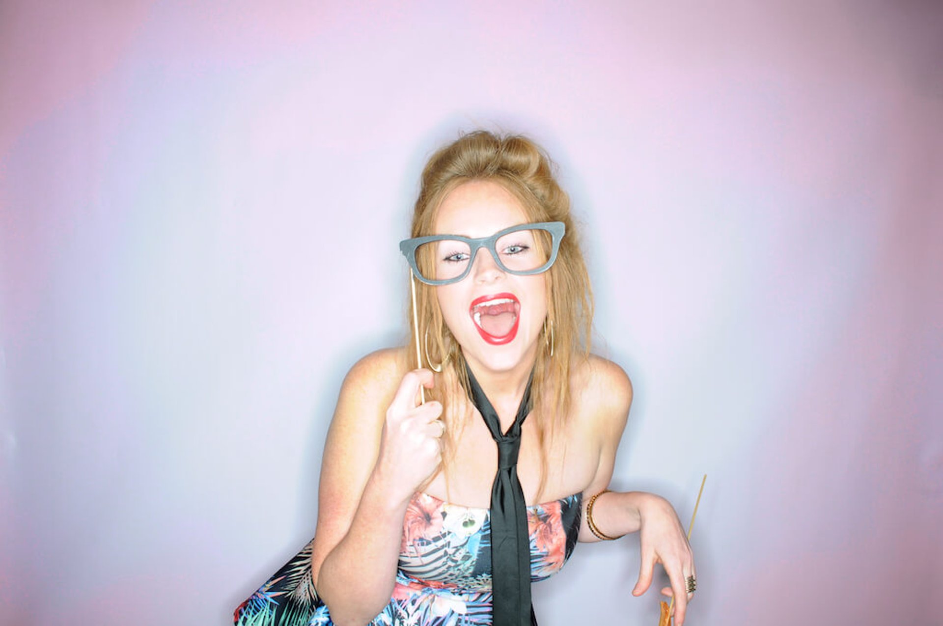 ambiance festive dans une borne photo