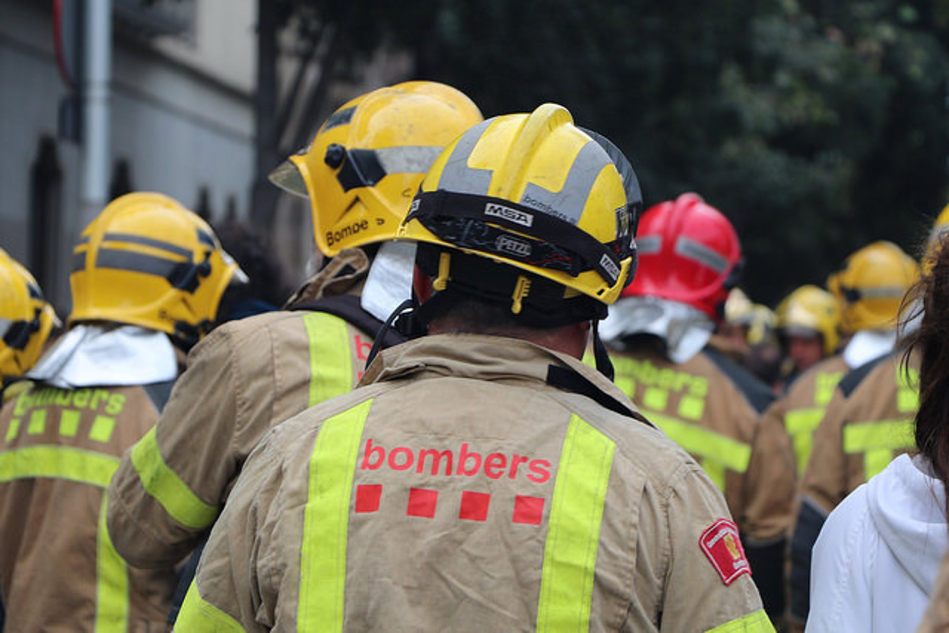 firefighter inside burning house