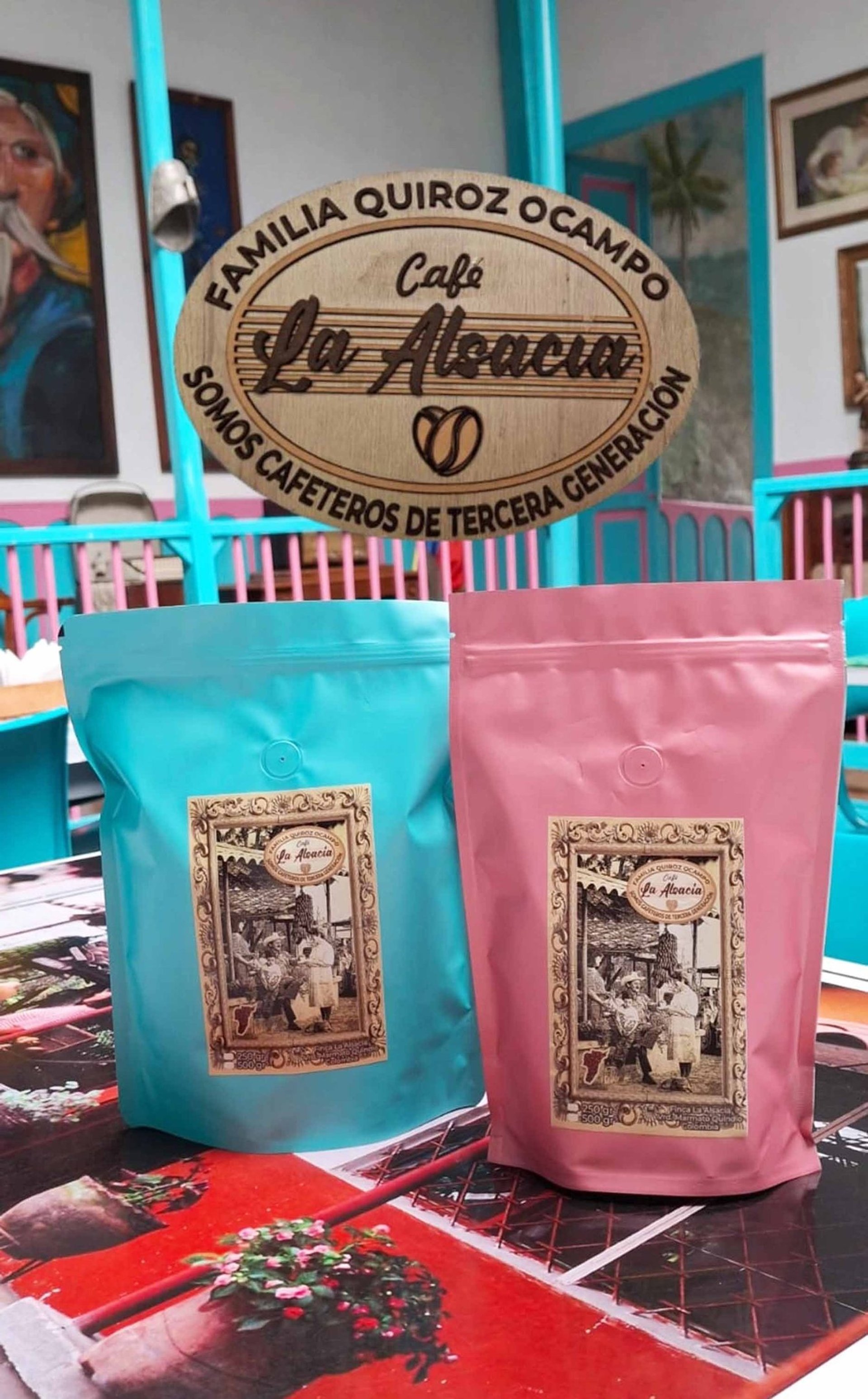 white ceramic teacup with coffee beans