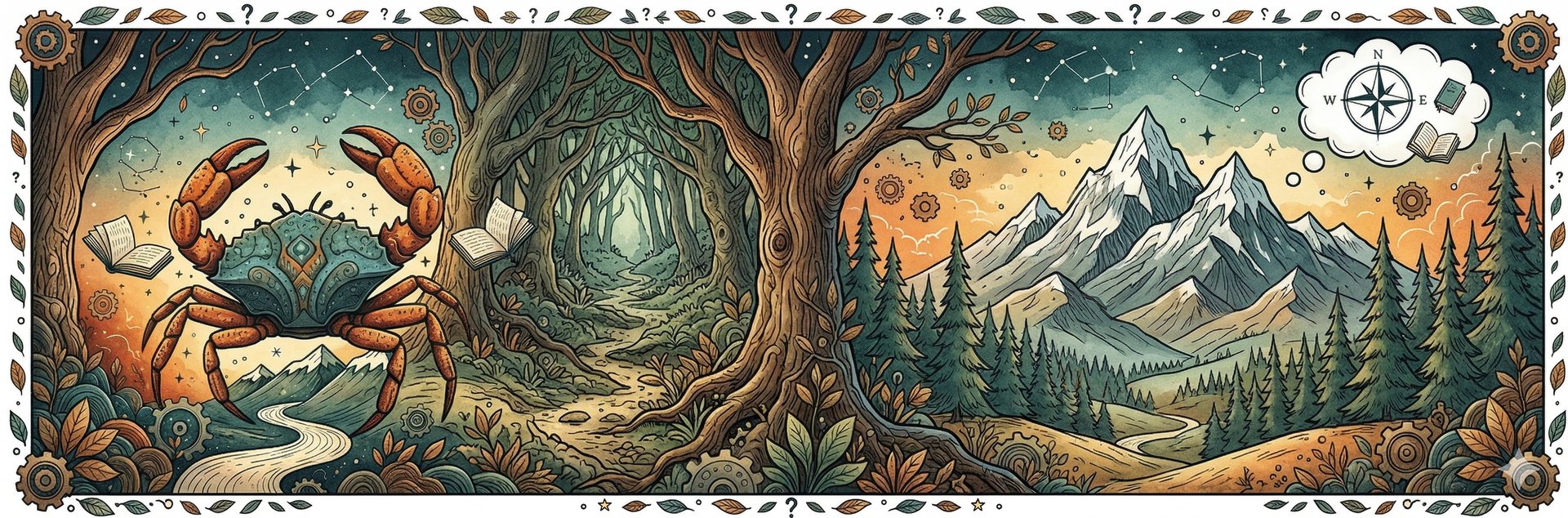 a forest filled with lots of trees covered in snow