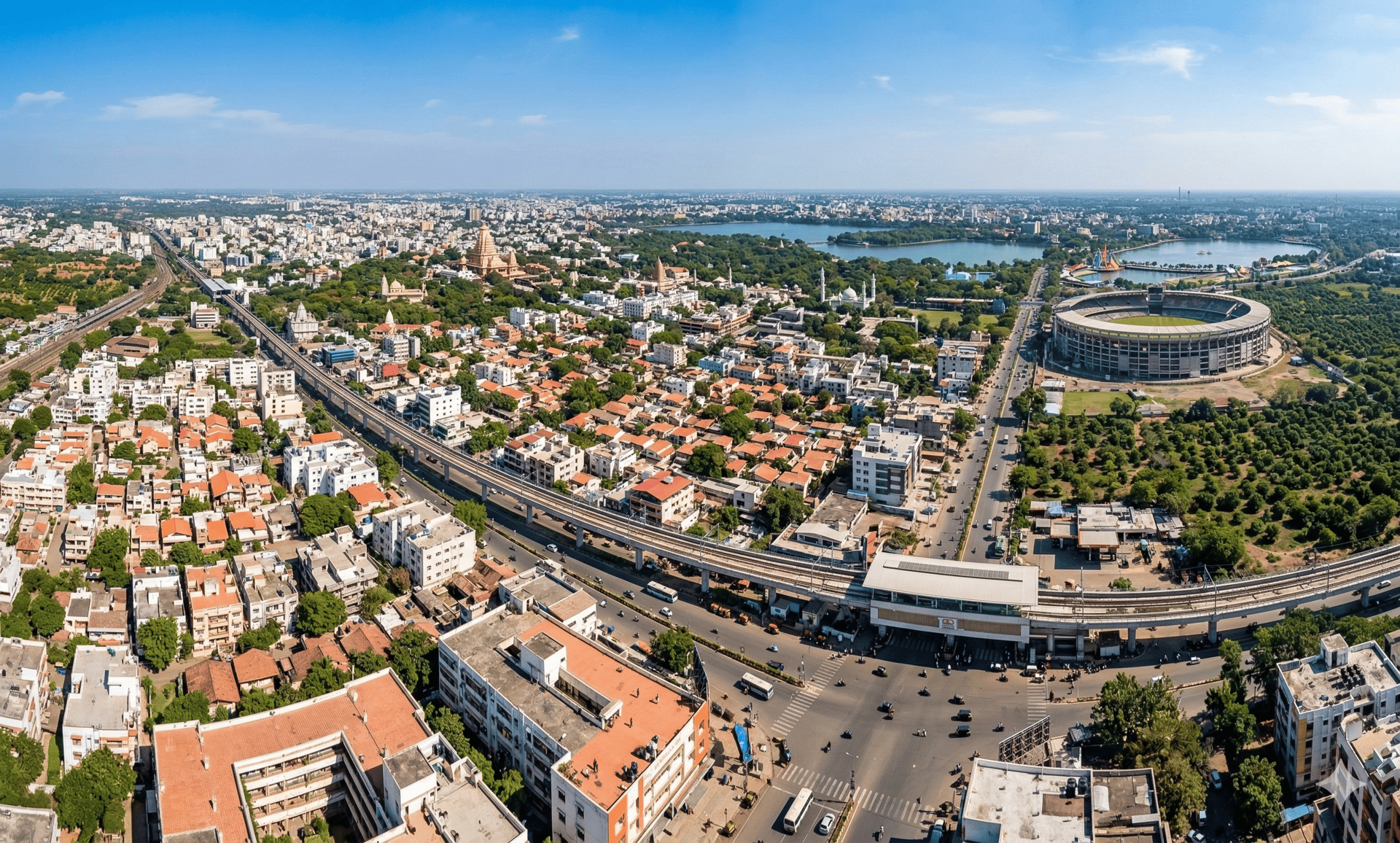 white and blue concrete building