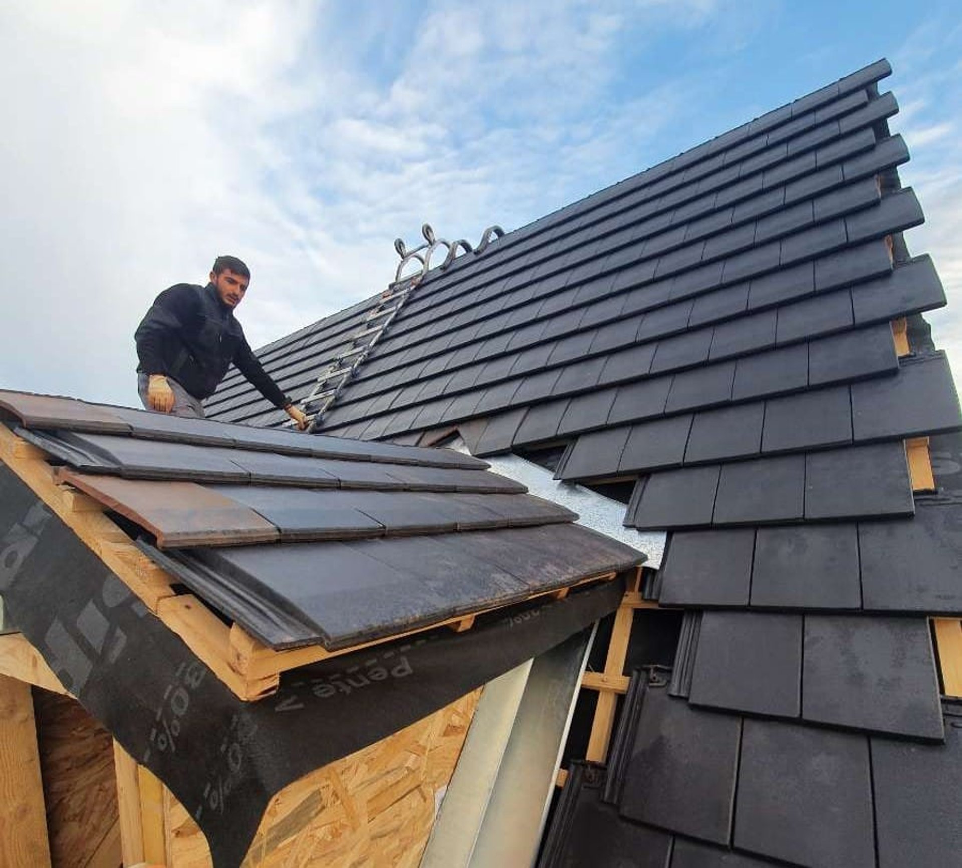 a close-up of a roof