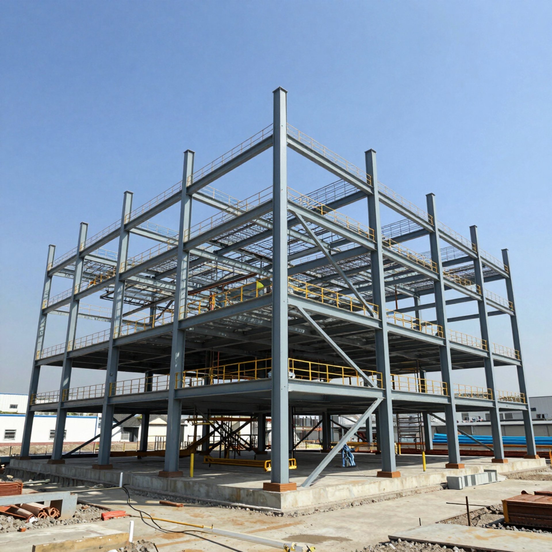 red and white structure