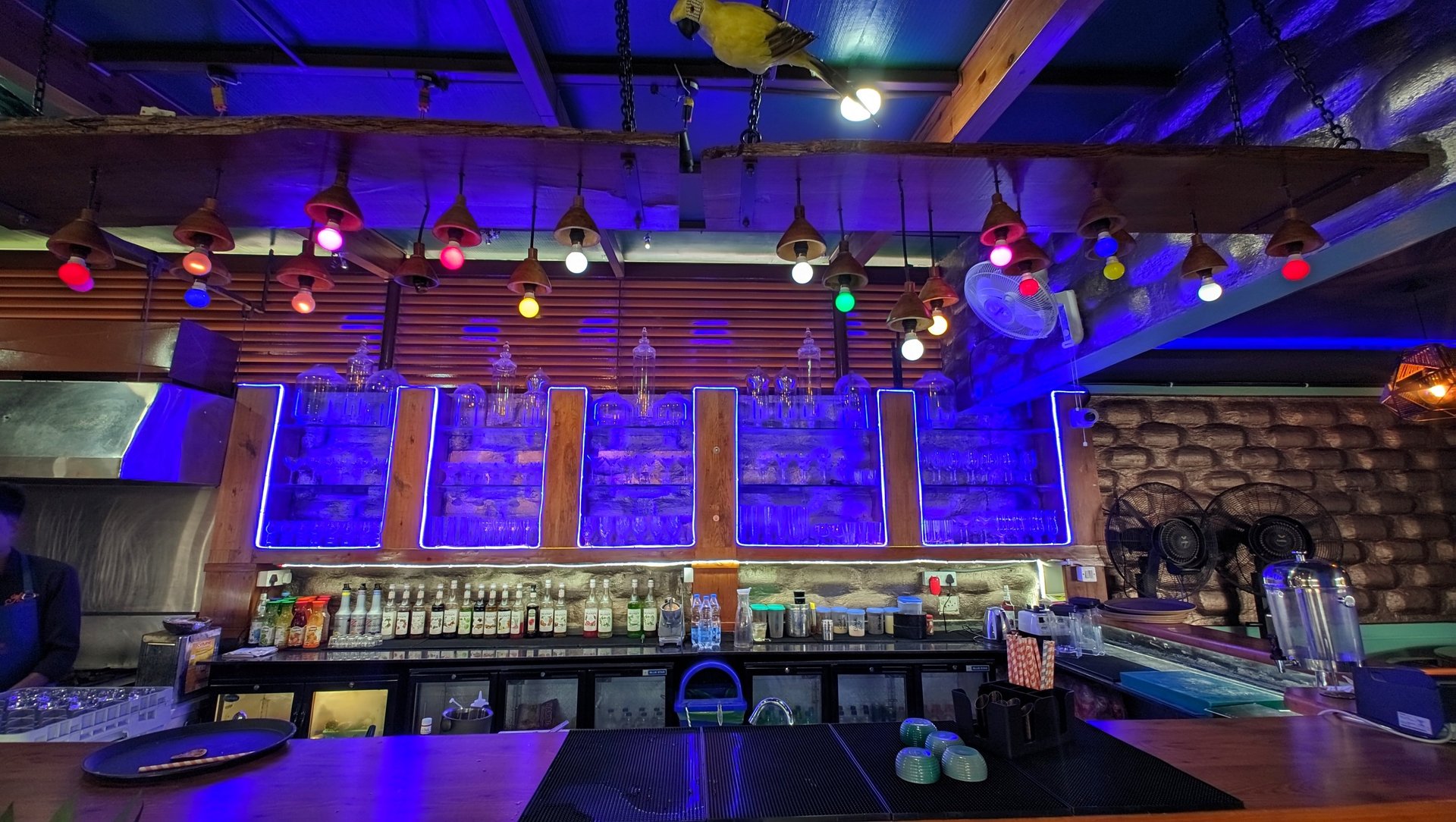 pasta dish on black plate