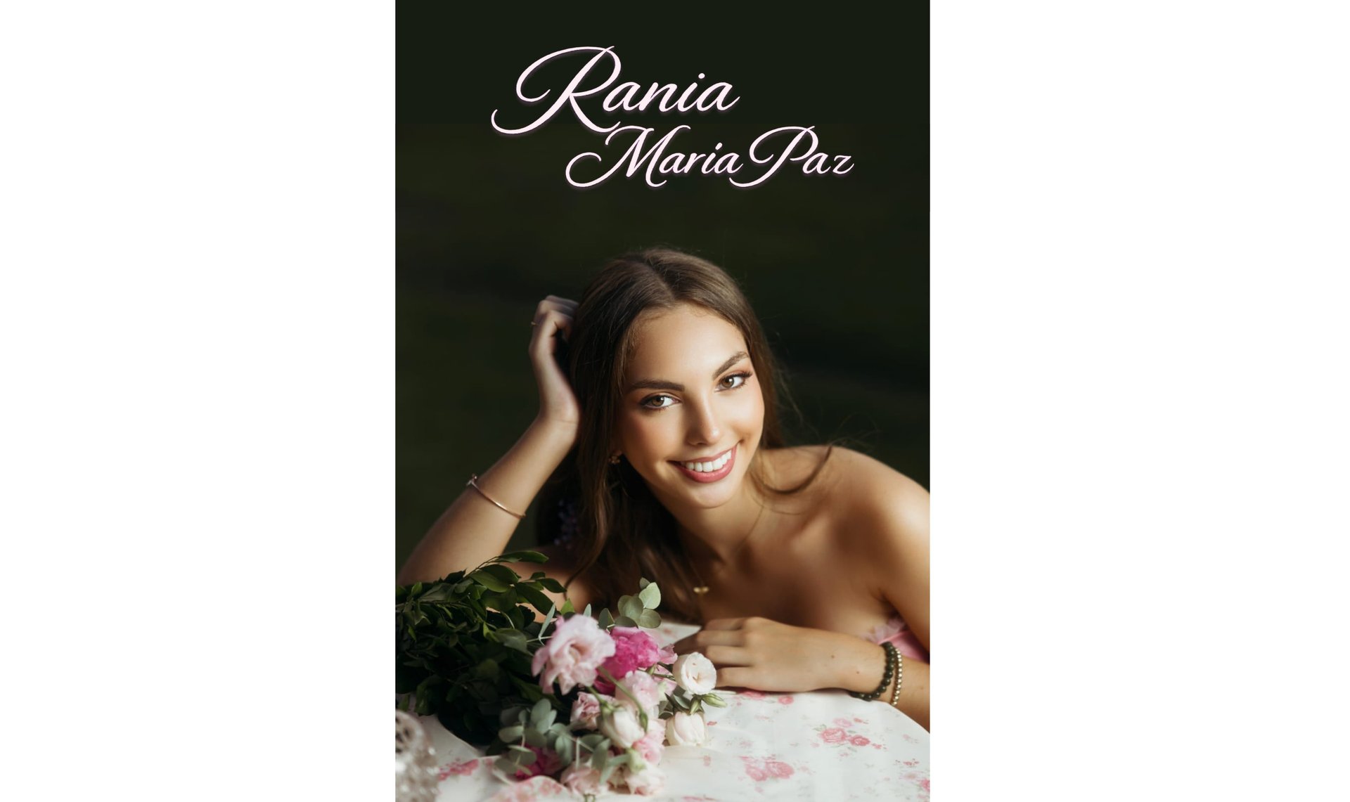 a cake with candles and flowers on a table