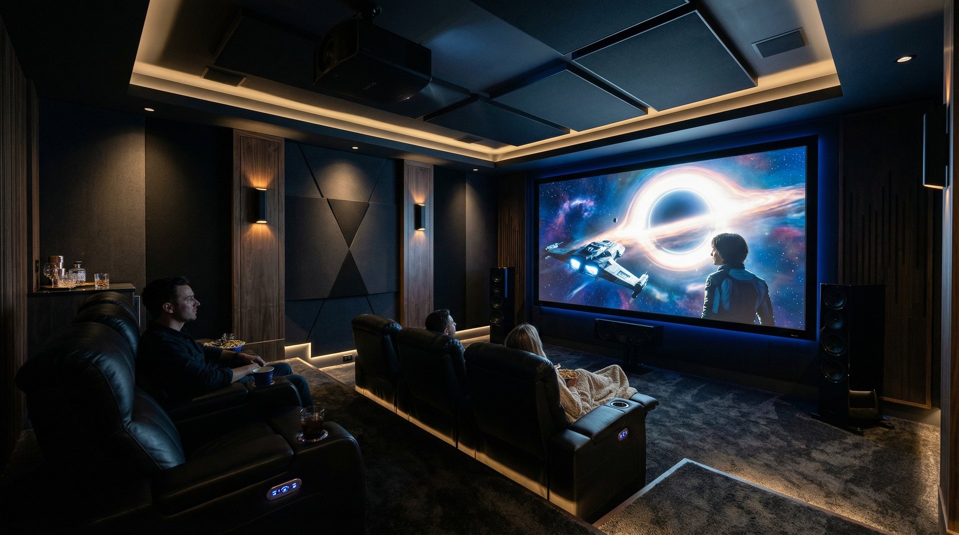 an abstract photo of a curved building with a blue sky in the background