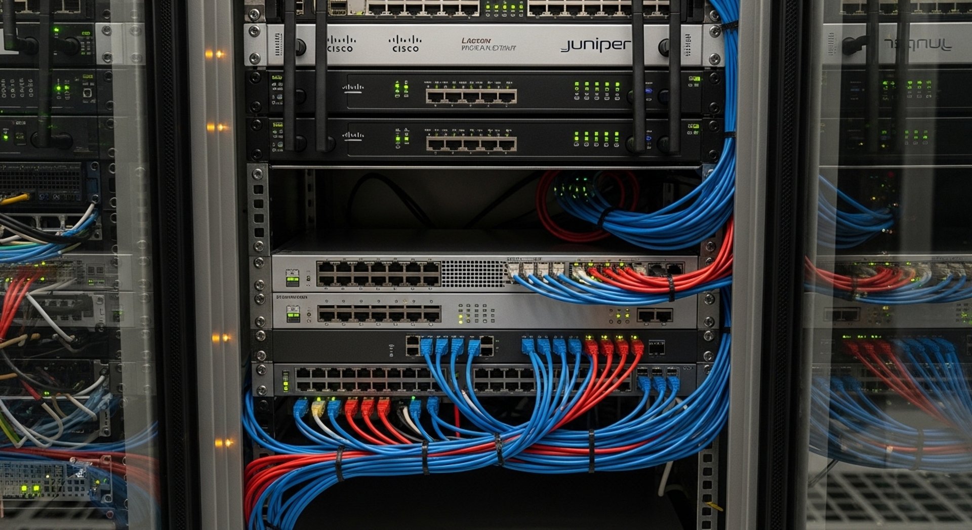 an abstract photo of a curved building with a blue sky in the background