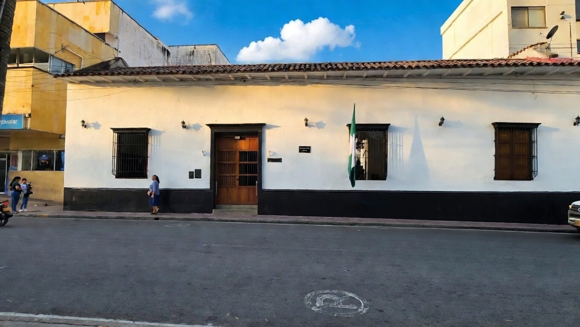 black blue and yellow textile